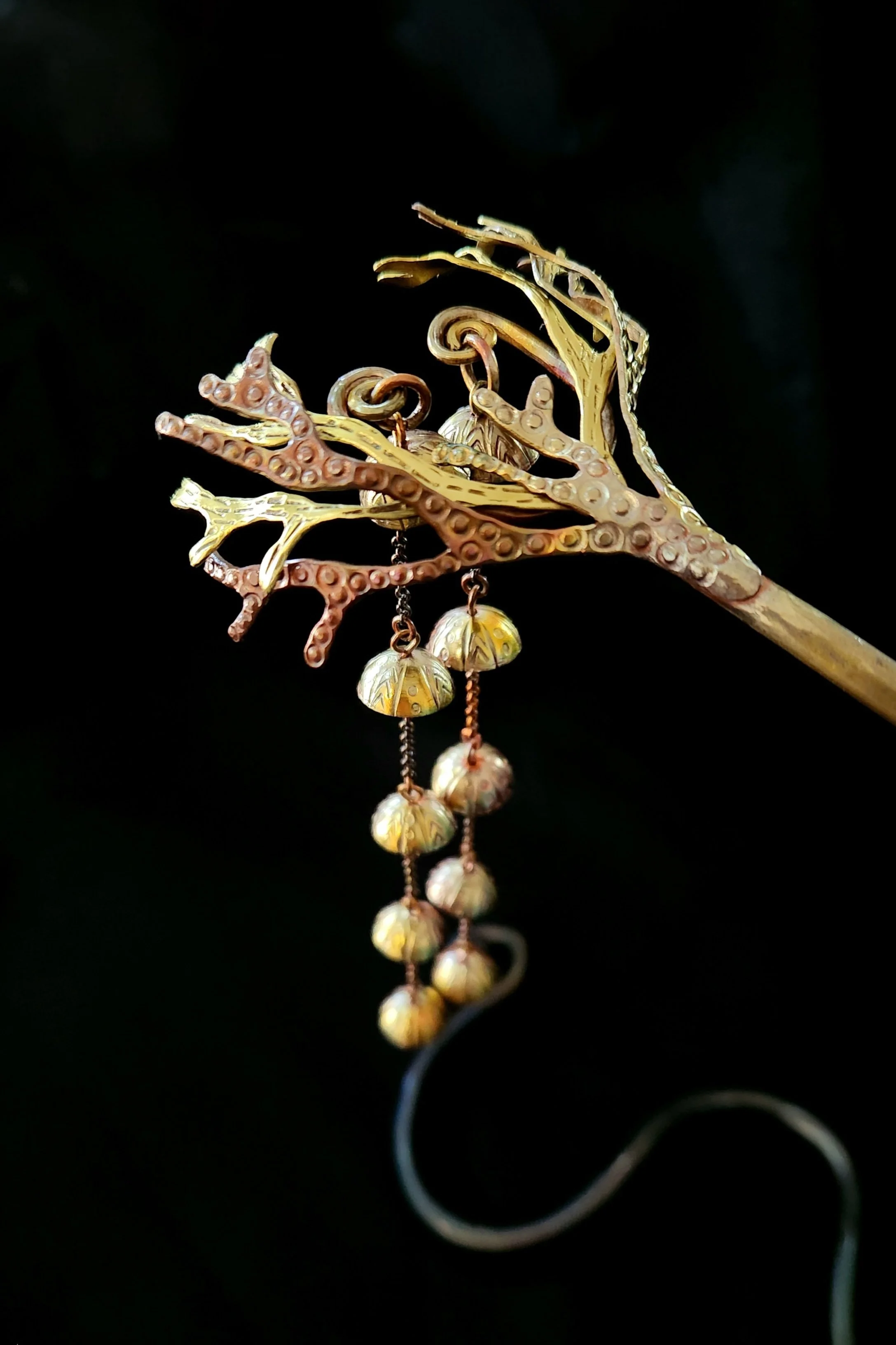 handmade copper hairpin