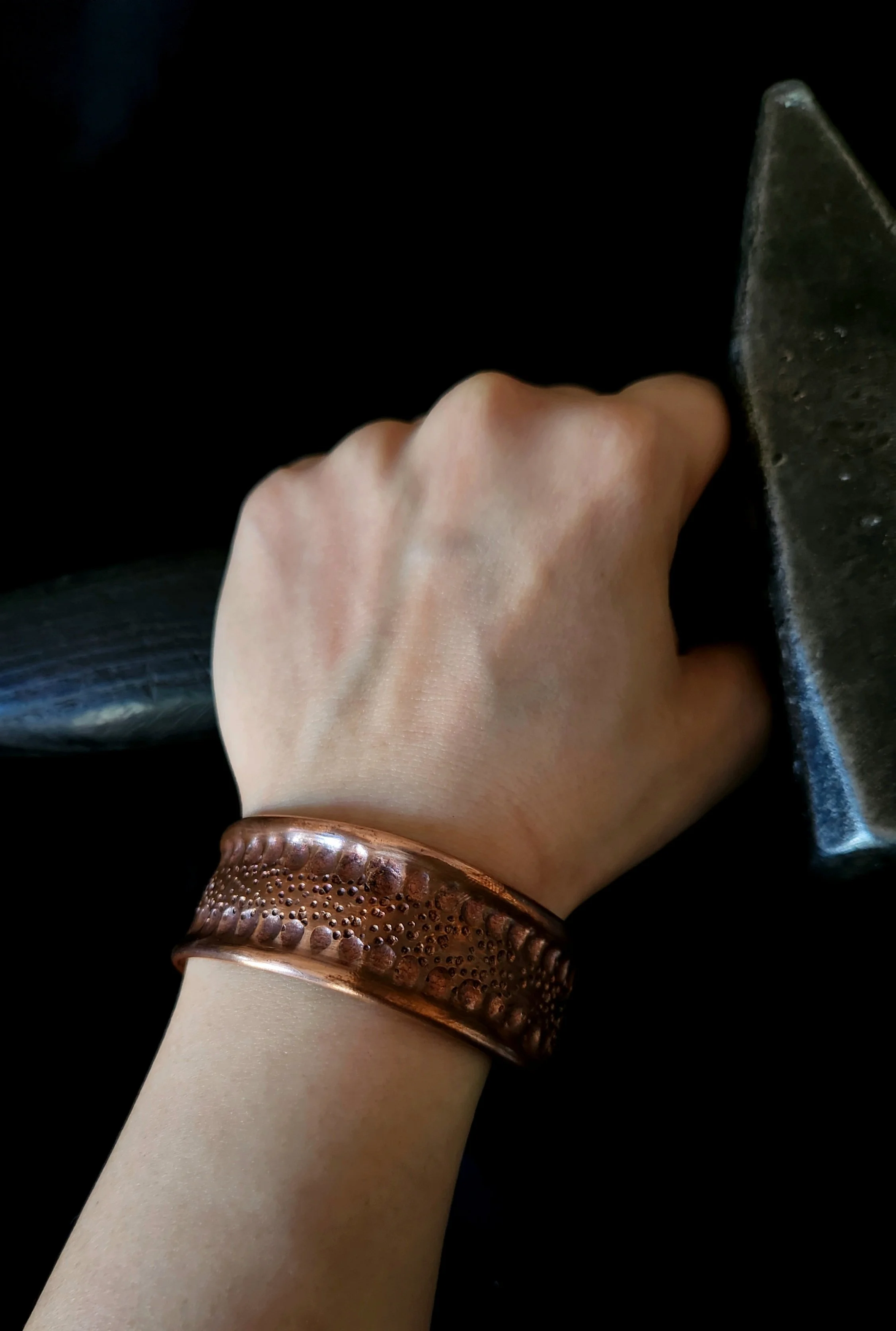 handmade copper cuff