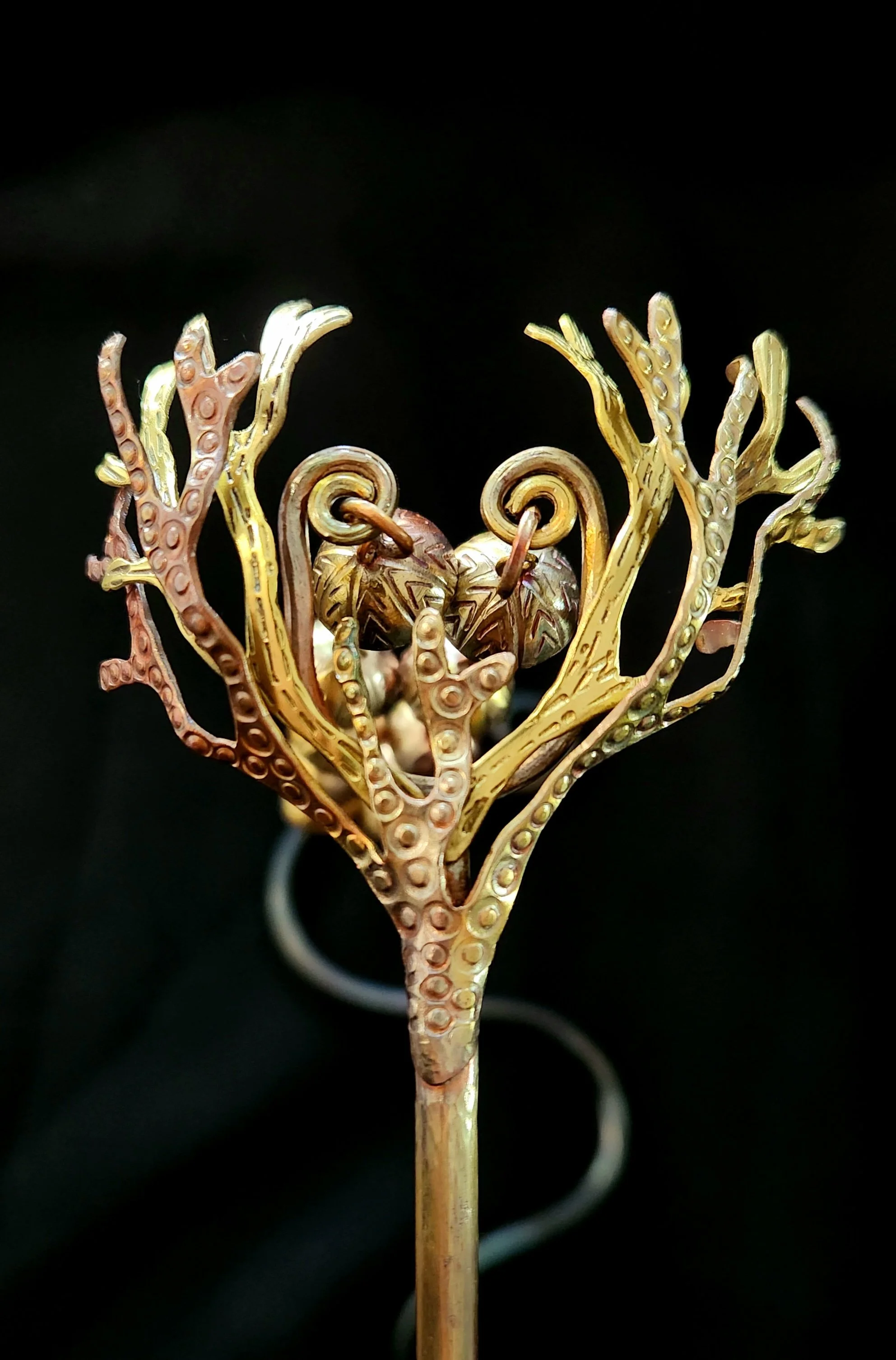 handmade copper hairpin