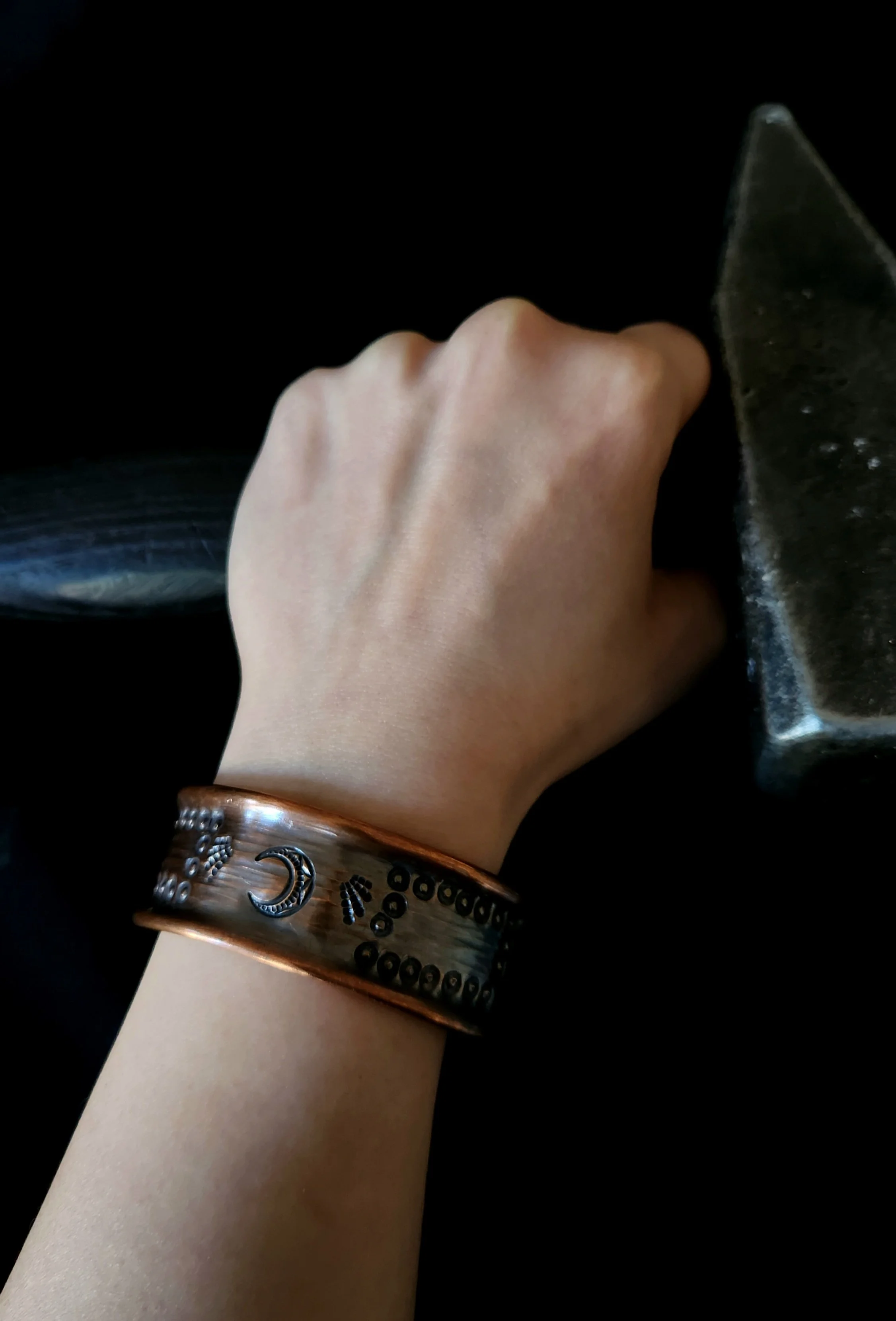 handmade copper cuff