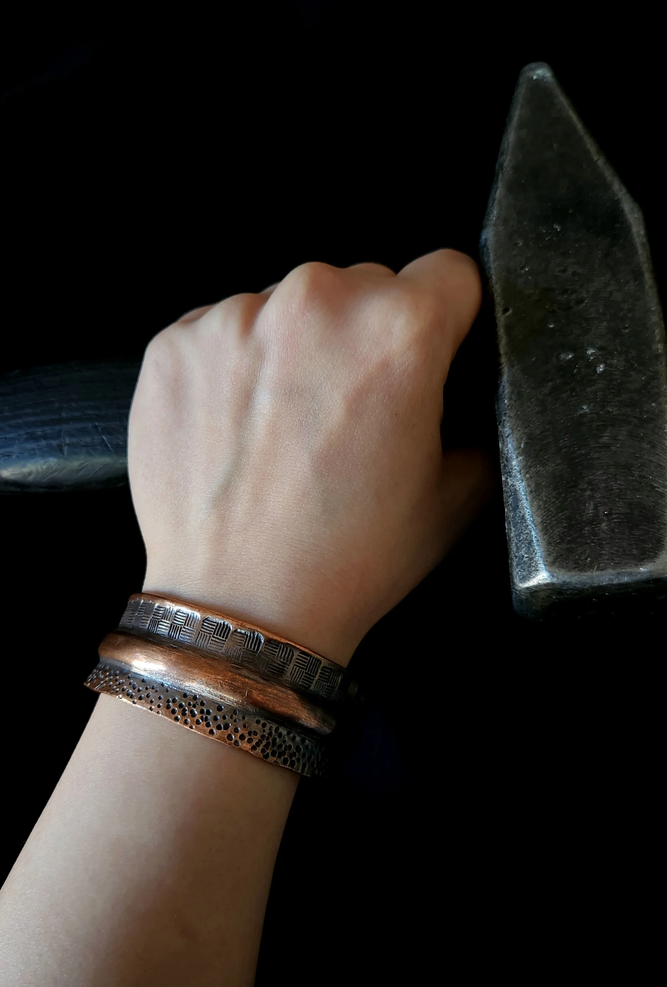 handmade copper cuff