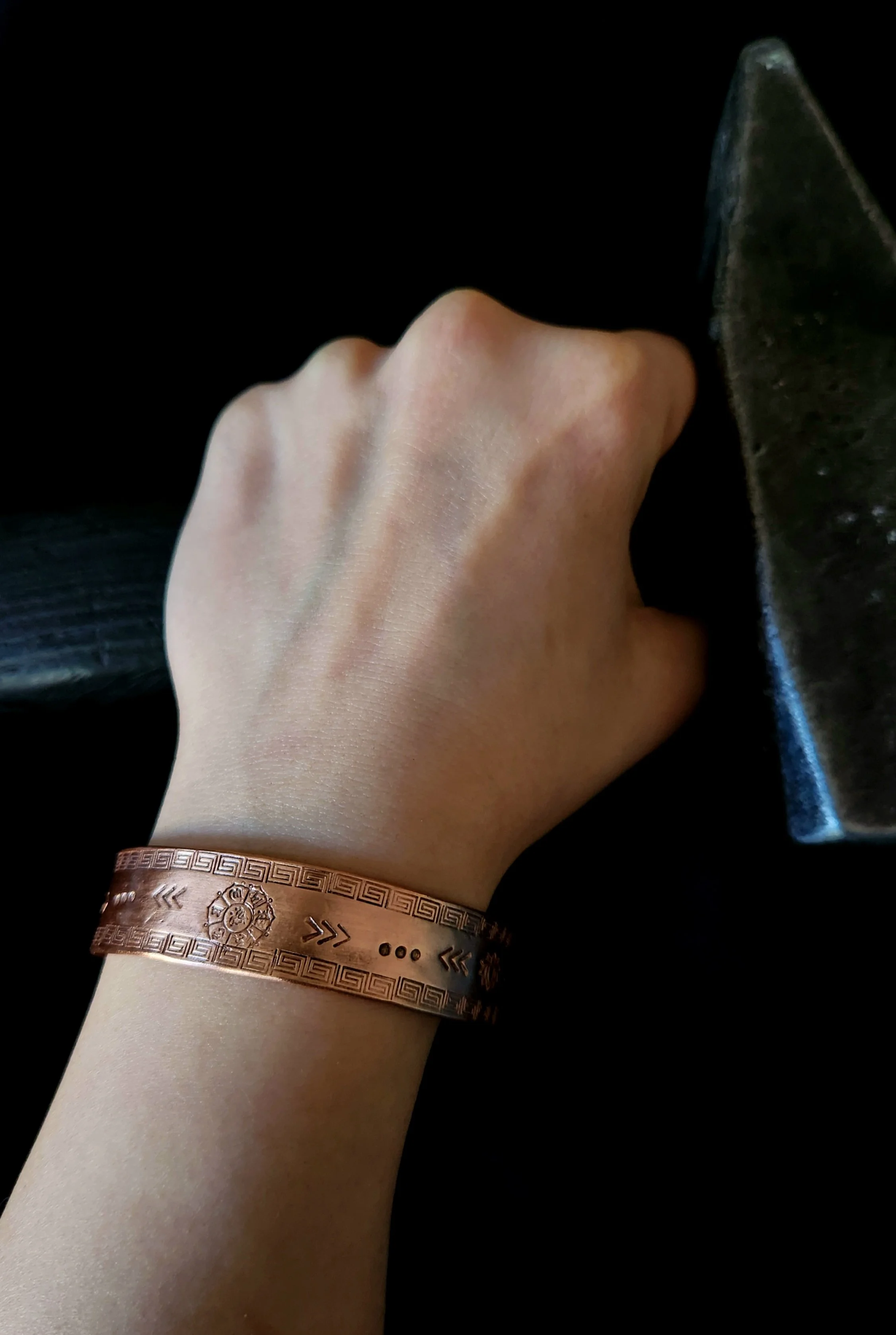 handmade copper cuff