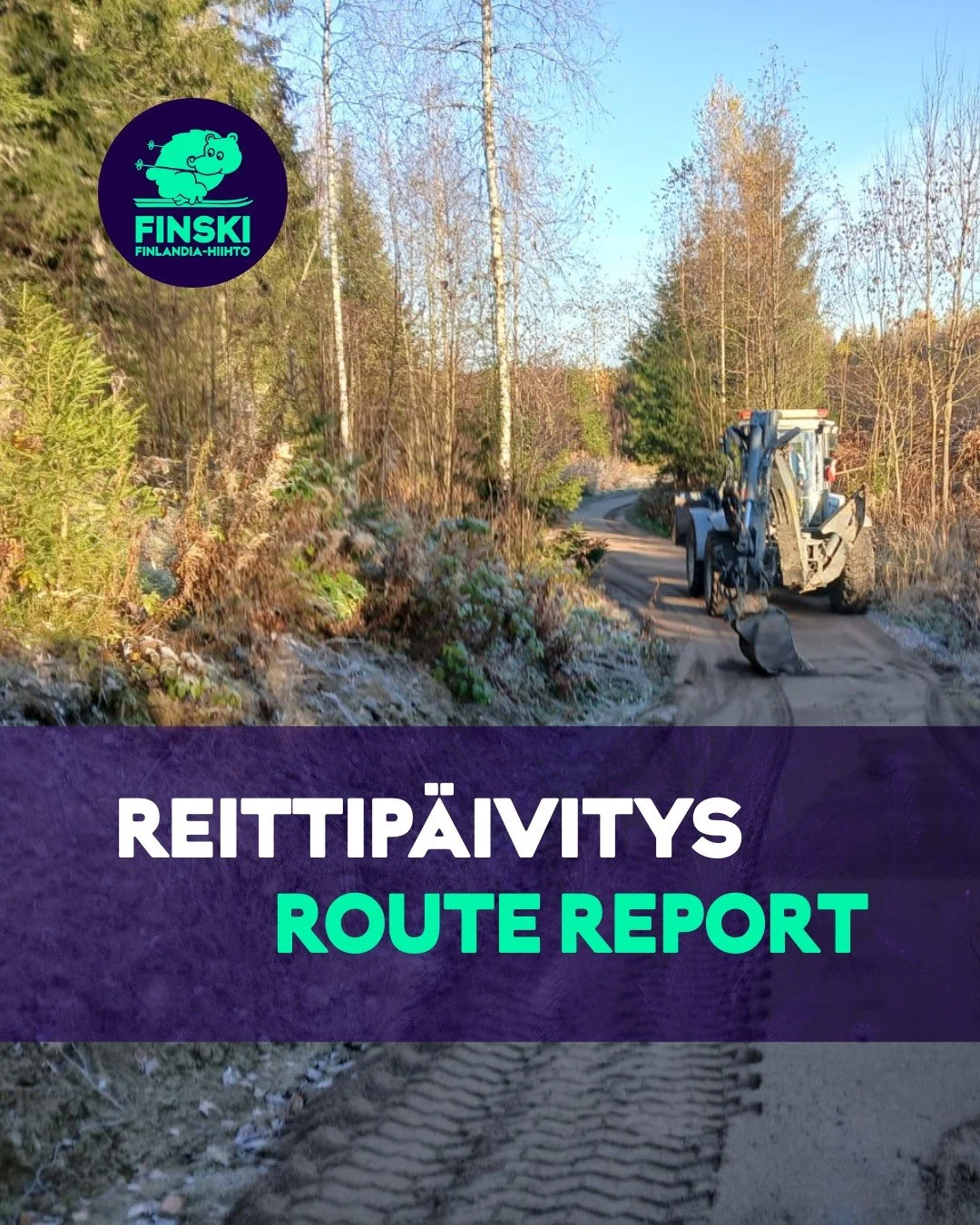 Reittip&auml;ivityst&auml; pukkaa - tasan kolme kuukautta Finlandia-hiihtoon 🫡

🚜 Finskin porukka huoltaa noin 30 kilometrin matkaa koko 62 km:n reitilt&auml;. Kunnostust&ouml;it&auml; on paiskittu syksyn aikana 🍂 Tsekkaa postauksesta tai verkkosi