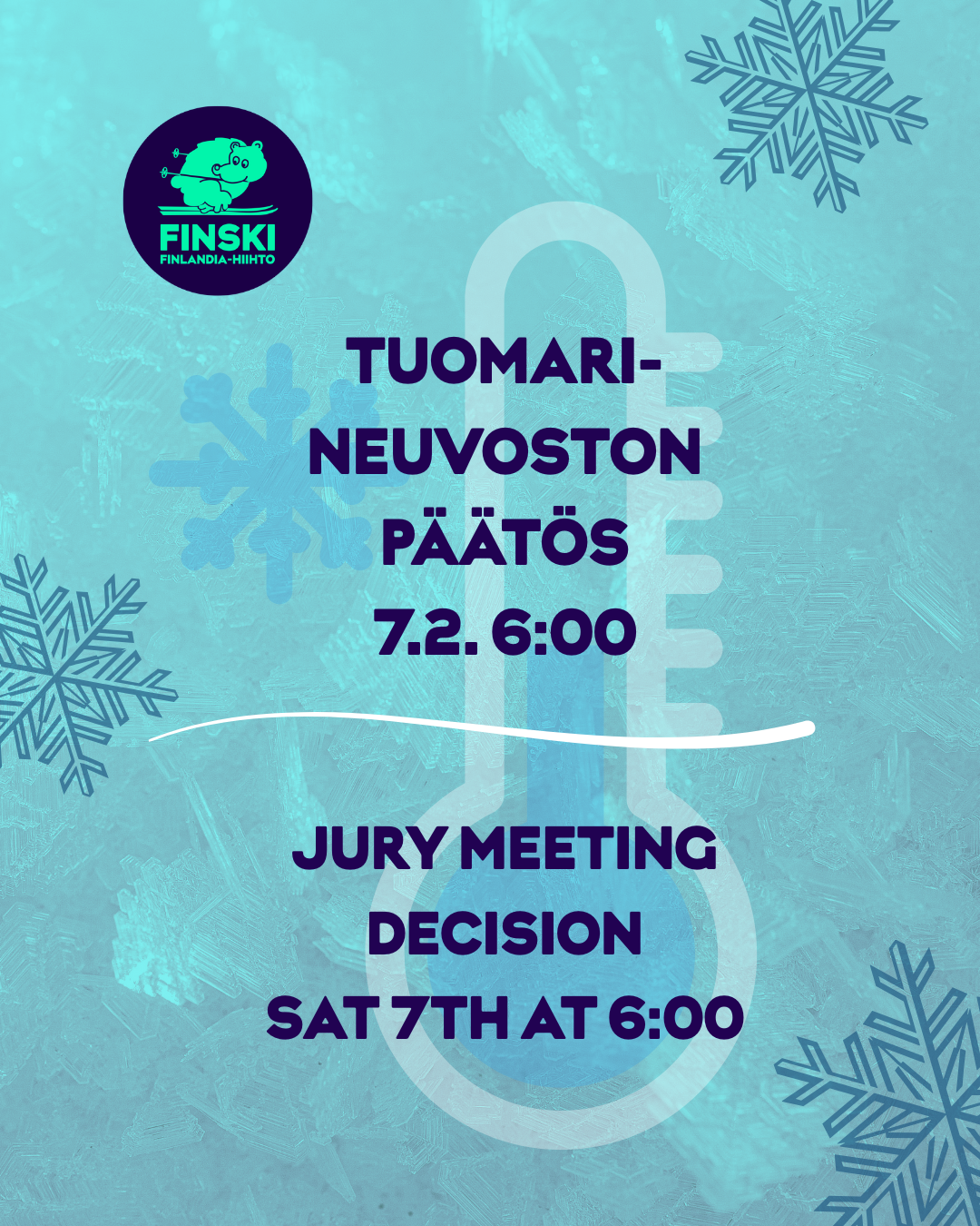 Competition Jury decision Sat 7th at 6:00