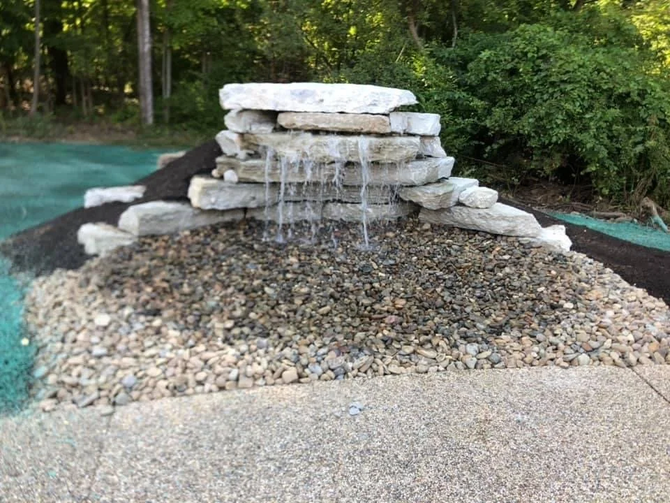 Modern water feature in Sharon Center, OH