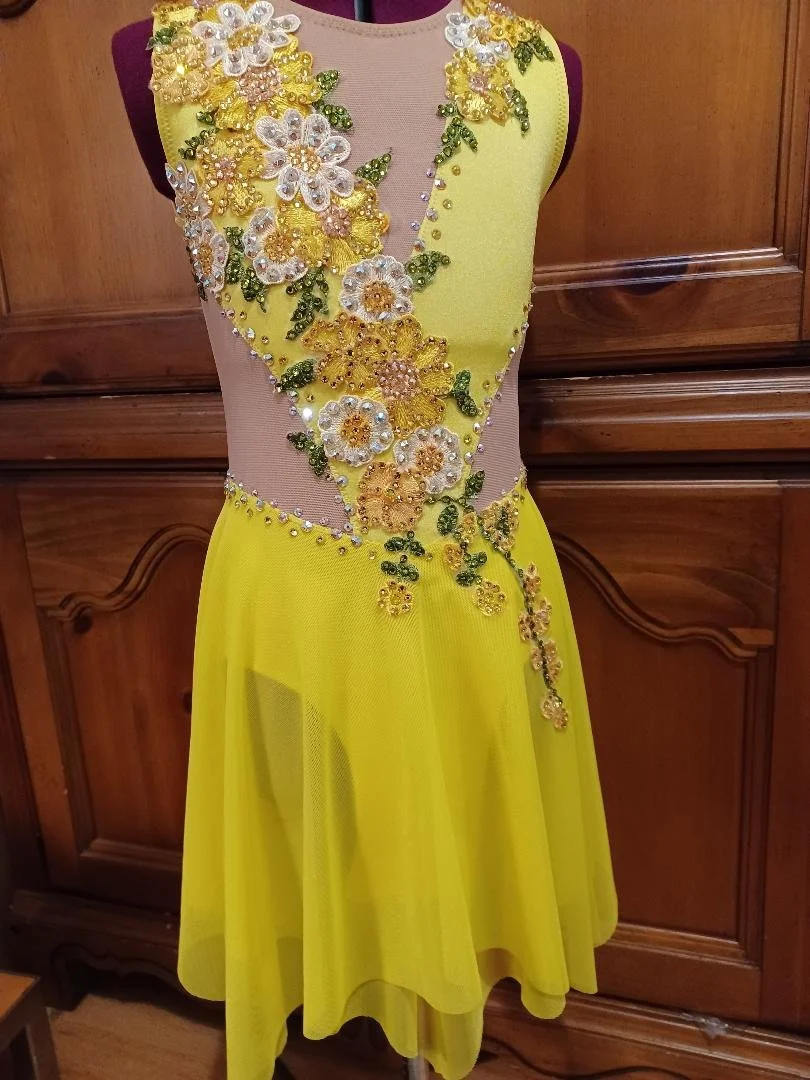 Girl's Yellow Lyrical Dress