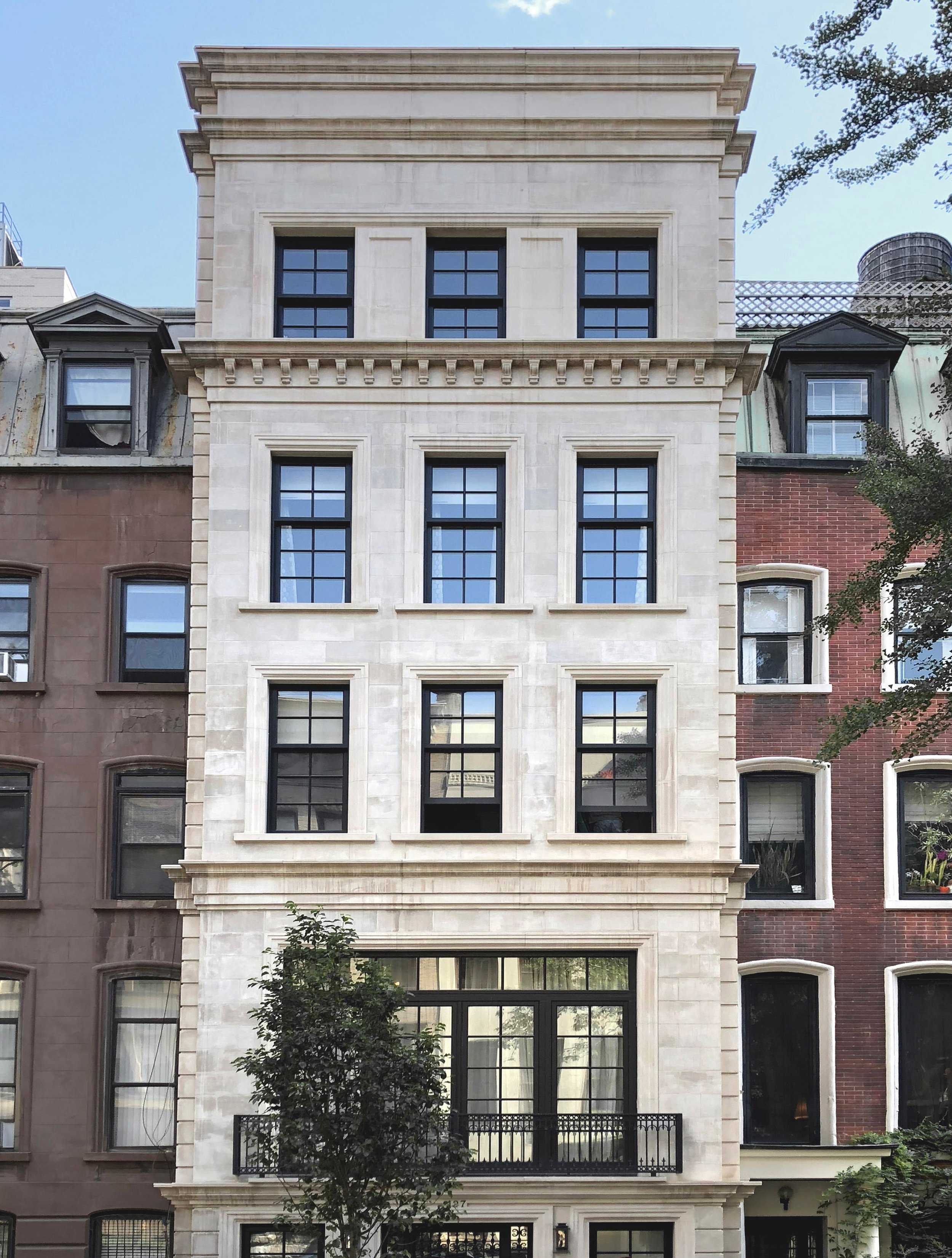  Perfectly fitting in while exuberantly standing out, this brand new limestone façade was the capstone of a years long renovation. Detailing of masonry and connections to the substrate wall were one of the many technical achievements of this project,
