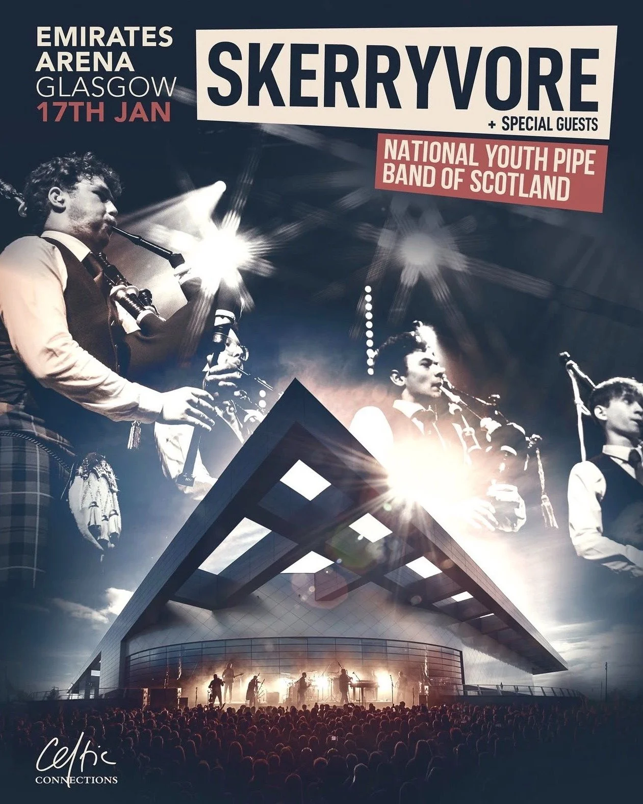 The NYPBS return to the stage next weekend, performing with @skerryvore at @celtic_connections 💥

Taking place at Glasgow&rsquo;s Emirates Arena, this performance marks another major milestone for the band 🥁 

This is just one of the many amazing e