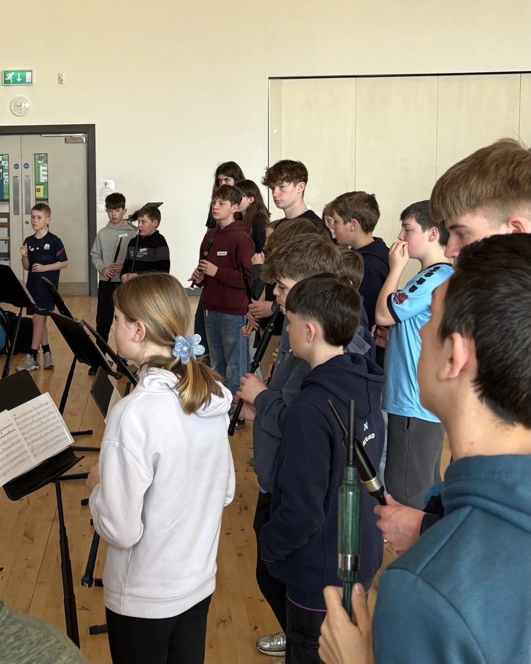 One week ago we were at Berwickshire High for our &lsquo;Four Corners&rsquo; outreach workshop with 36 brilliant young pipers and drummers of all abilities. It was a fantastic day of music with David Shedden and the NYPBS team, bringing everyone toge