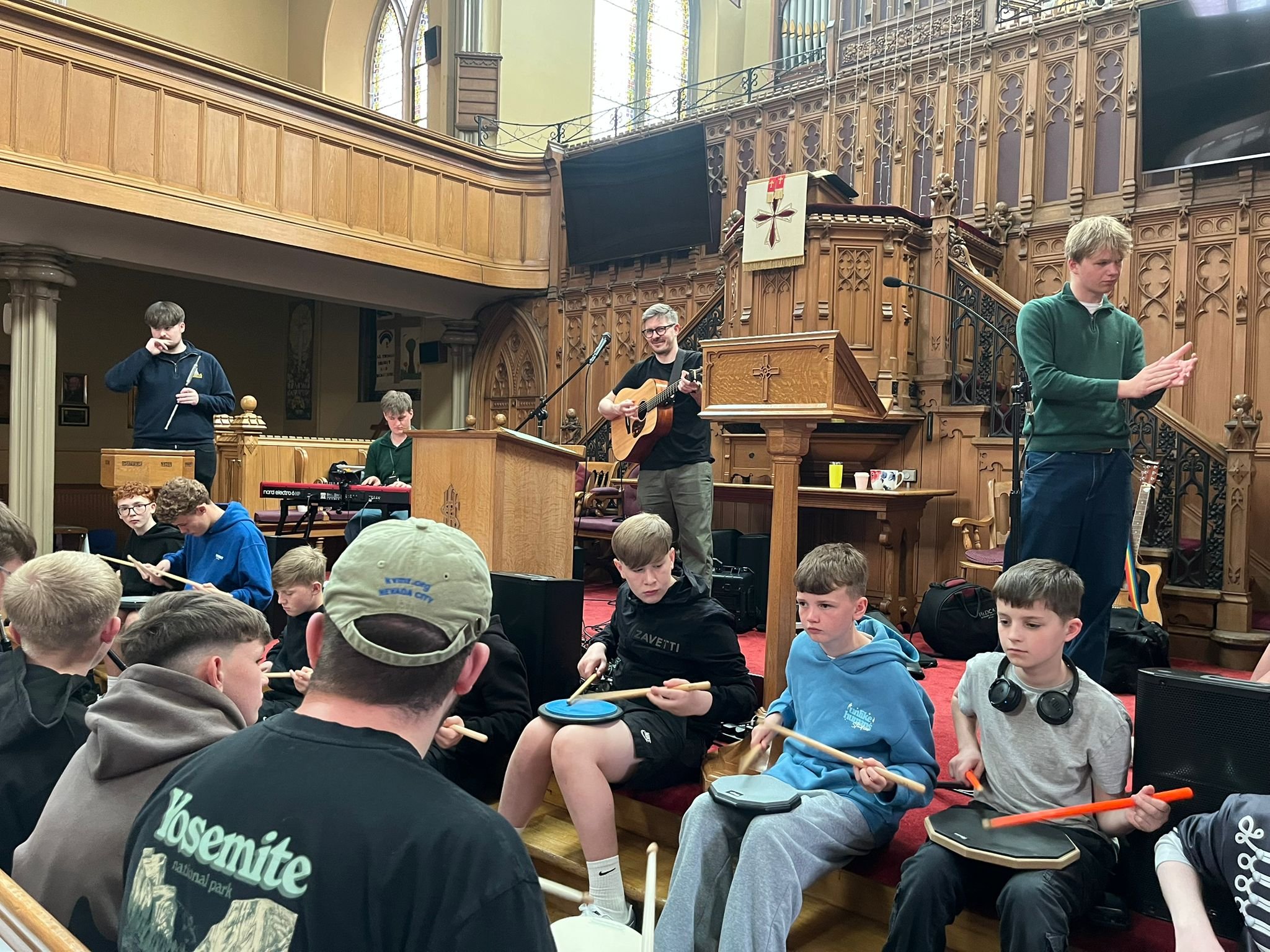 We had a fantastic time in Dundee this week, working with young pipers and drummers from Dundee schools.

Our team of NYPBS and NPC tutors spent the day making music with some incredibly talented and dedicated young musicians. It was great to see so 