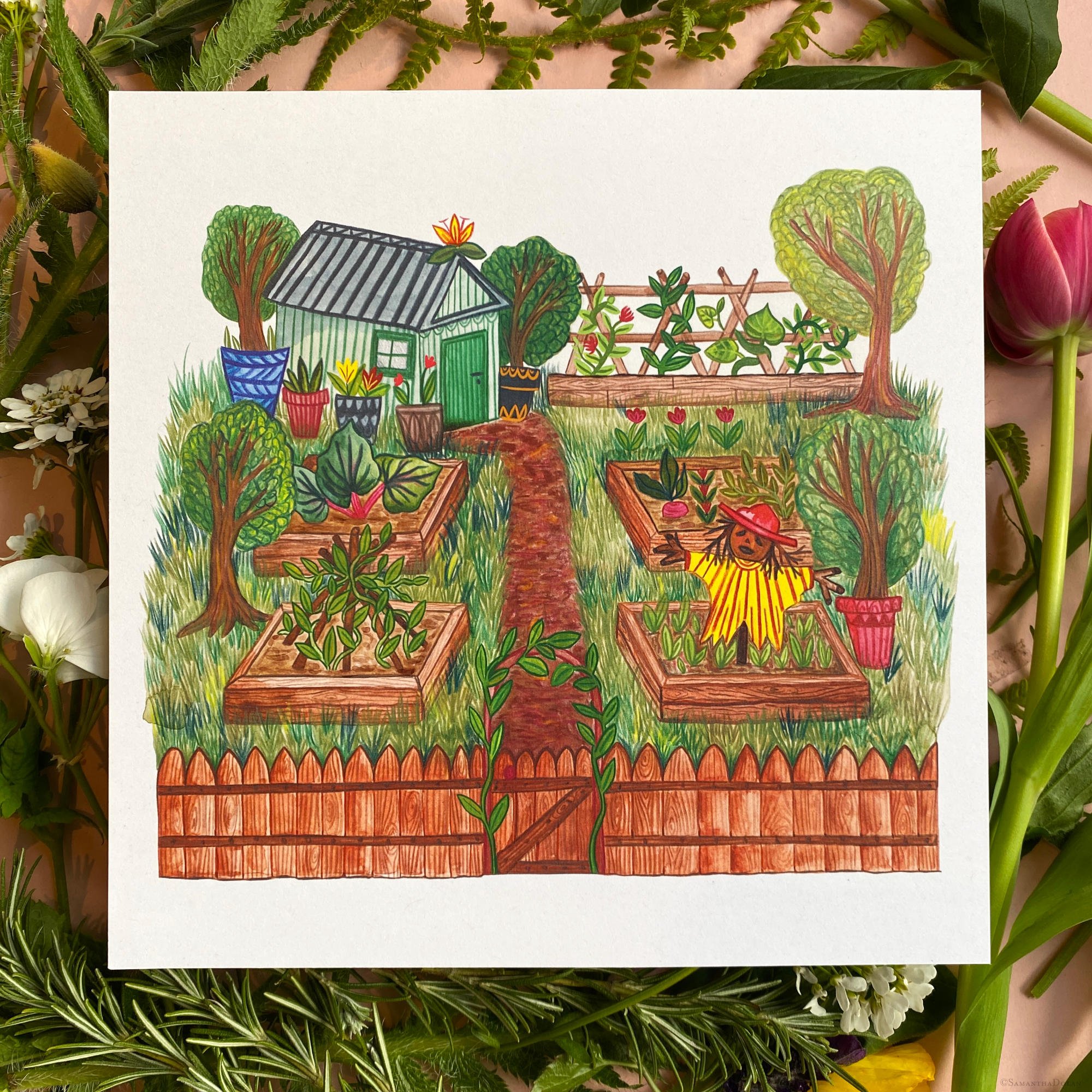Green Vegetable Garden | Passover haggadah by Annabella Galdamez for DIY  Seder