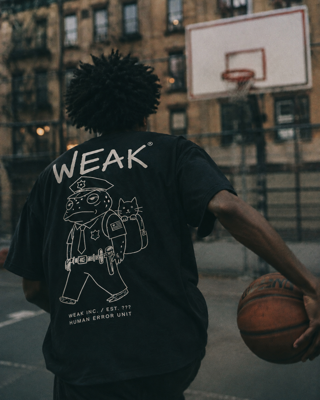 Frog Cop Tee - Dark Black