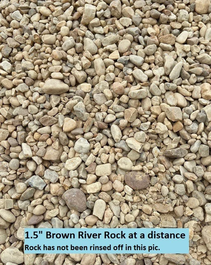 1 1/2" Brown River Rock - (At a Distance)