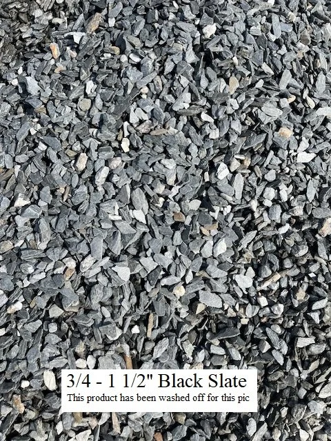1.5" Black Slate Chip - (At a distance and rinsed off)
