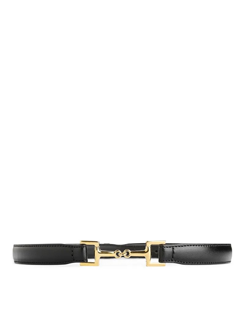 Horsebit Buckle Leather Belt