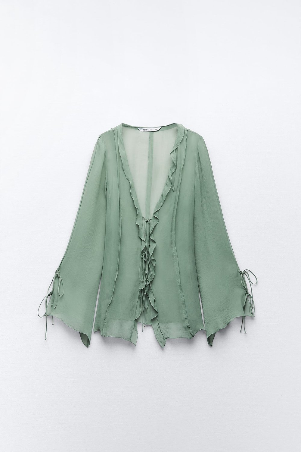 Frill Turquoise Blouse