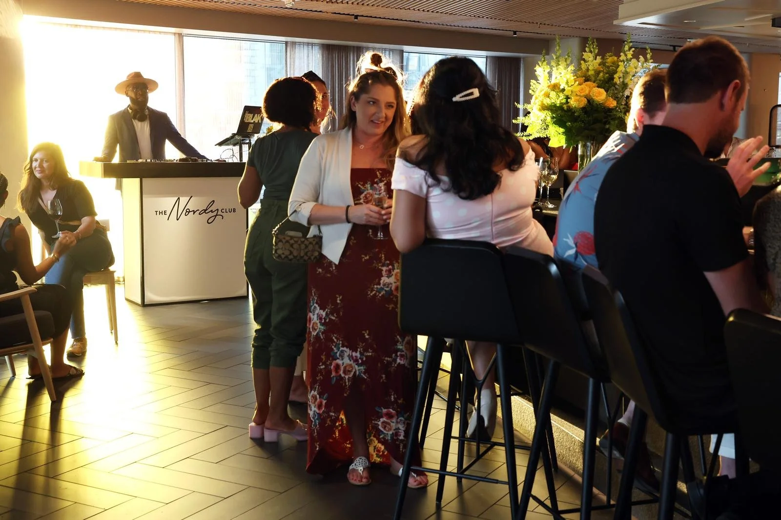 “NYC Wedding DJ & MC DJ Jon Blak creating an elegant atmosphere at a high-end corporate event, providing professional DJ services for weddings, corporate events, and sports events in New York City.”