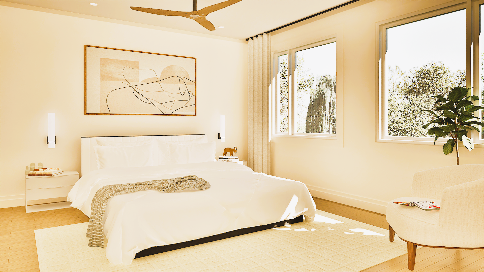Glenmore - Bedroom - Interior design concept 1C