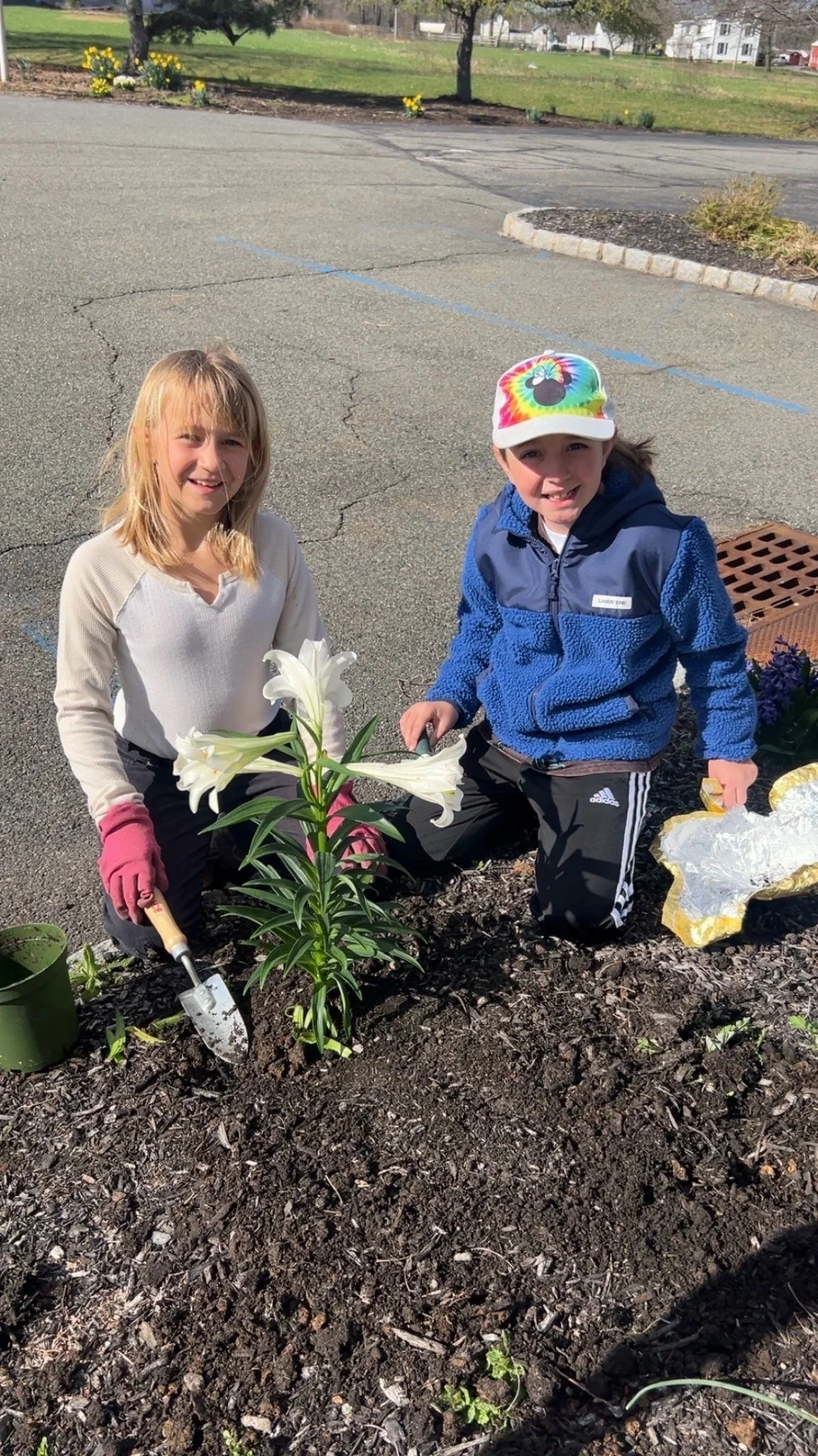 Spring Fling!  Our children helped plant beautiful flowers.