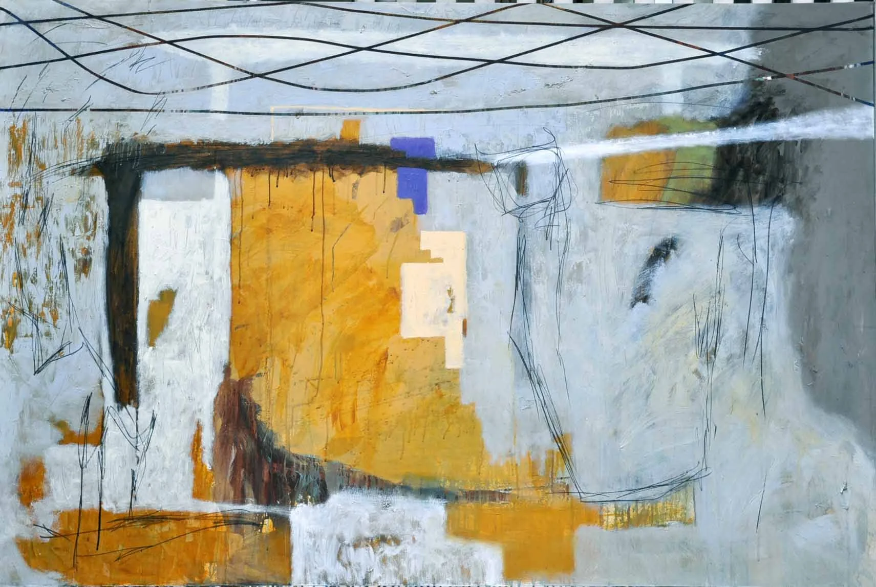  
Along the lines and a wall  2007 
Oil on canvas |
48"x72"
 
 