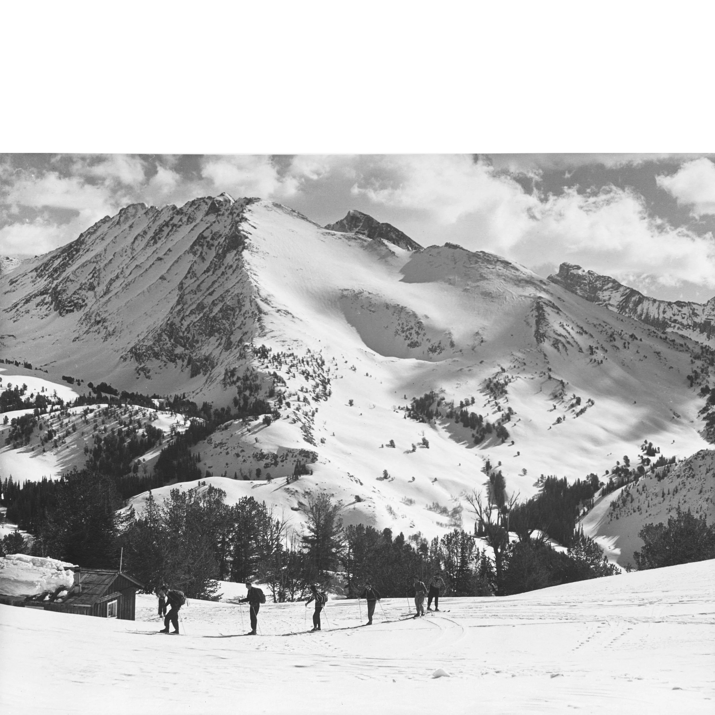 Skiers Entering Cabin #38