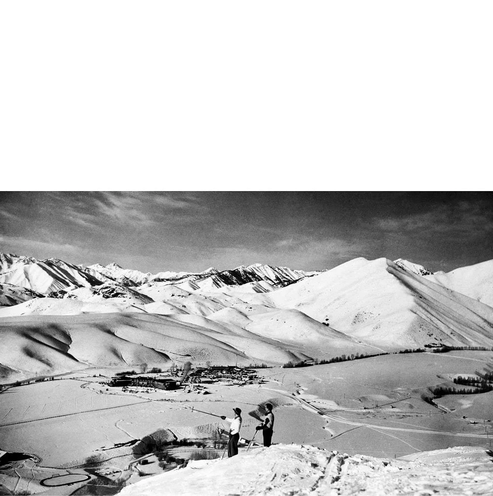 Two Skiers on top of Dollar Mountain #23