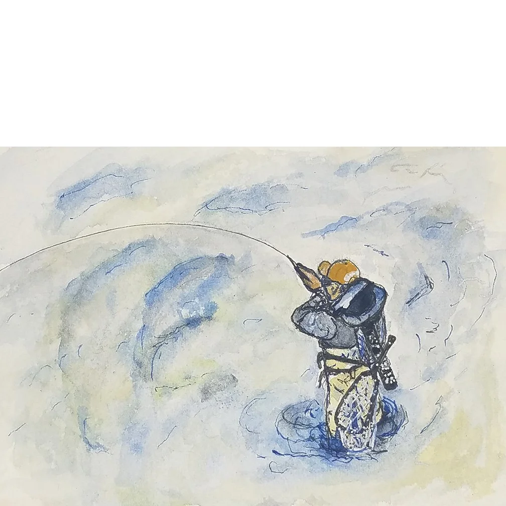 "Fly Fisherman in the Wood River" by Julie Kaufman