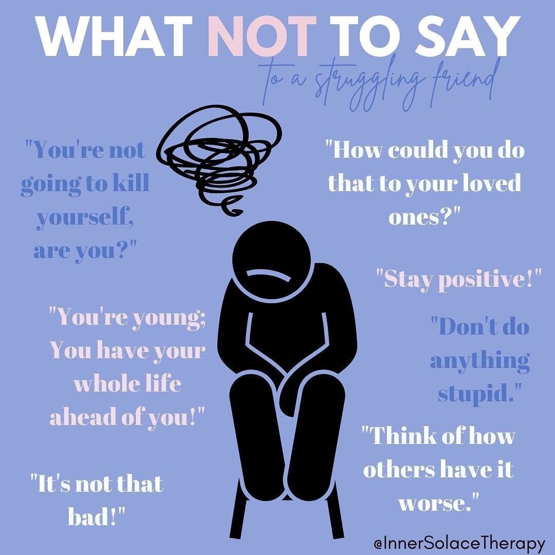 Suicide. Suicide can be a taboo topic. As a result, people don&rsquo;t talk about it. Myths prevail. And when these myths aren&rsquo;t challenged, people may not get the help they need.

Myth 1️⃣: No one can stop a suicide. Suicidal thoughts can come