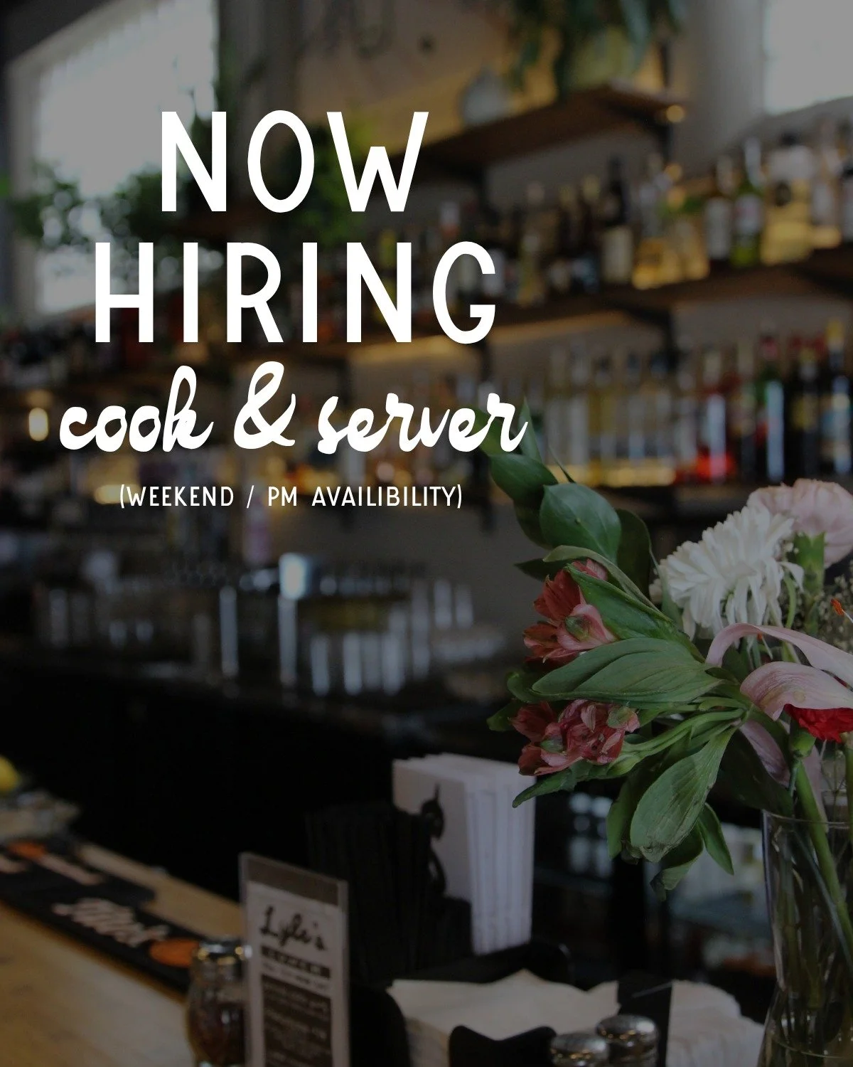 Currently hiring for line cook &amp; server! Come join the Lyle's Fam ❤️

Apply online or link in bio!