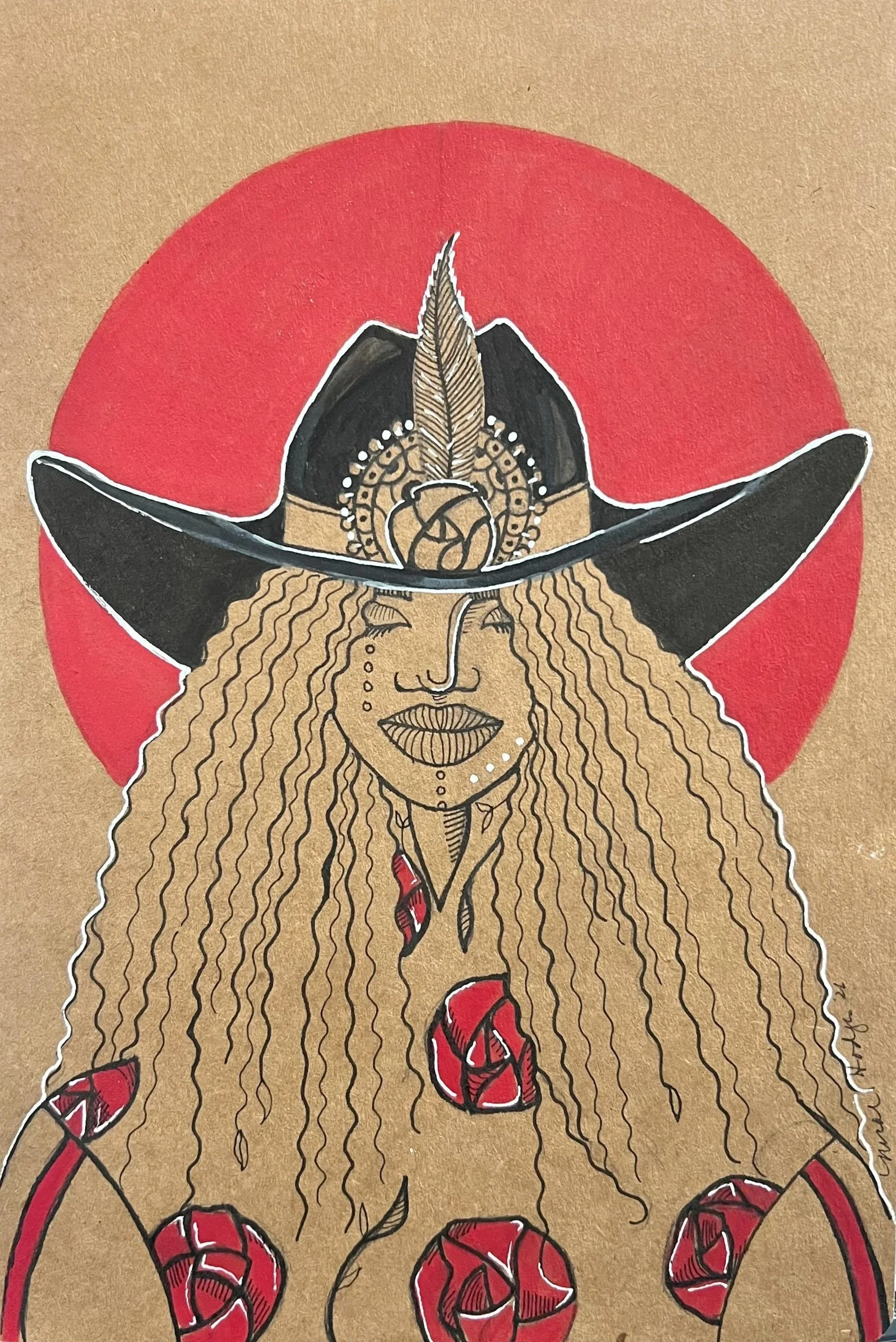 NH Studio Journal Roses and a Cowboy Woman