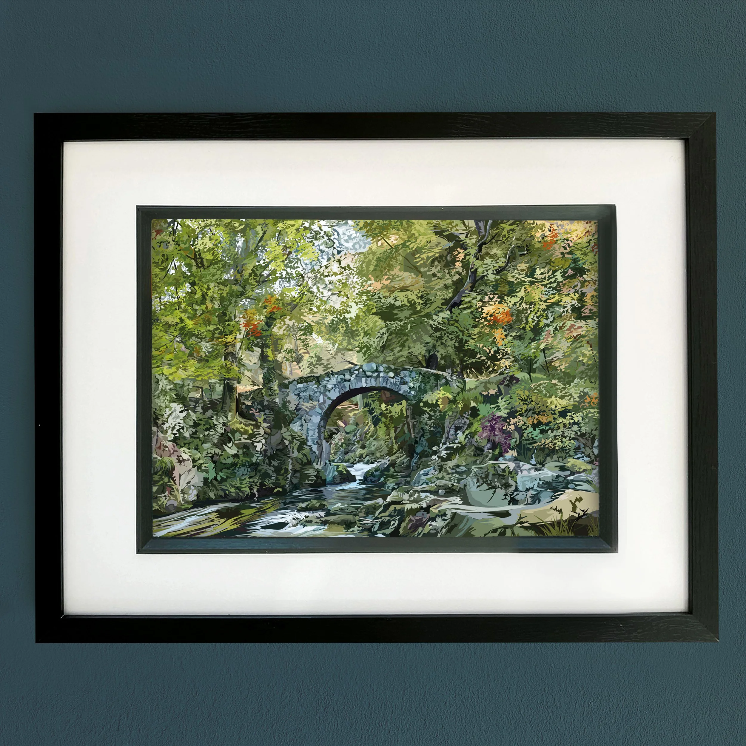 Tollymore Forest Park Framed Print  (Black or Grey)
