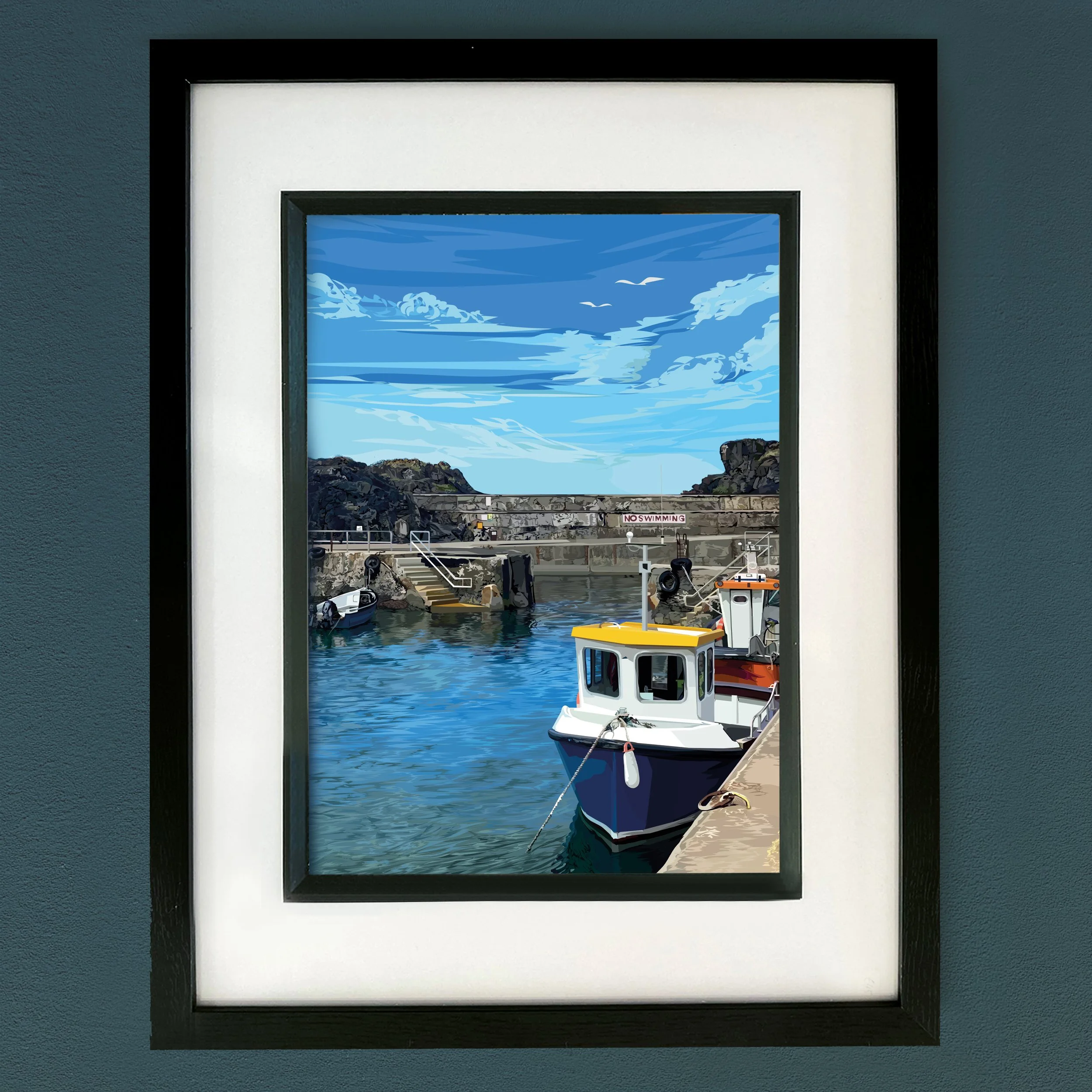 Portstewart Promenade Framed Print (Black)
