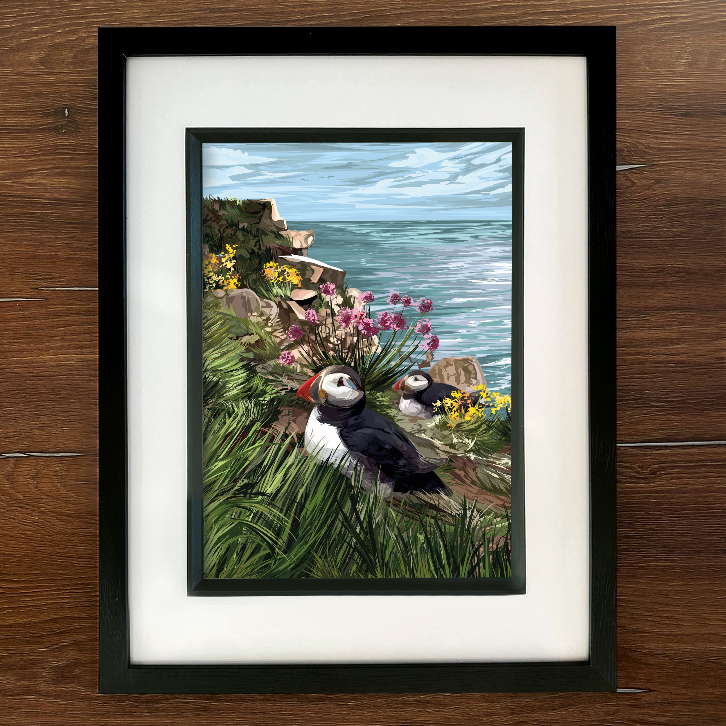Rathlin-Puffins-Framed-Black.jpg