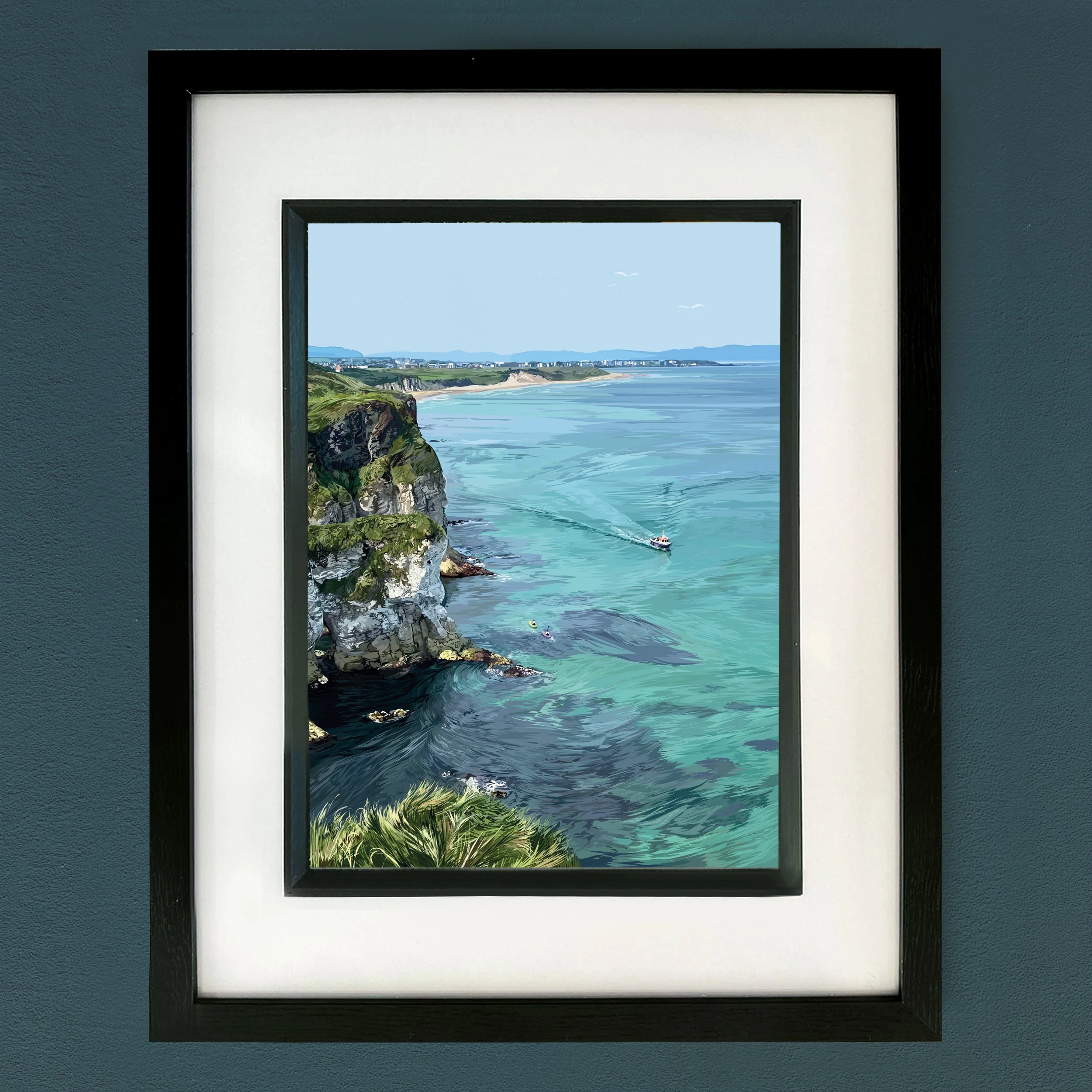 Magheracross Viewpoint Framed Print  (Black or Grey)