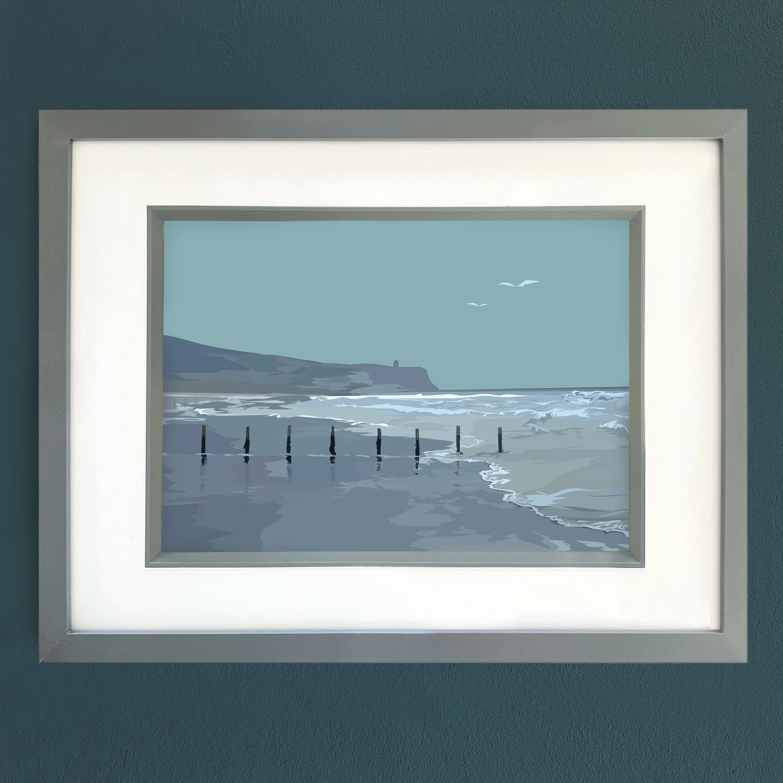 Portstewart Strand Beach Framed Print  (Black or Grey)