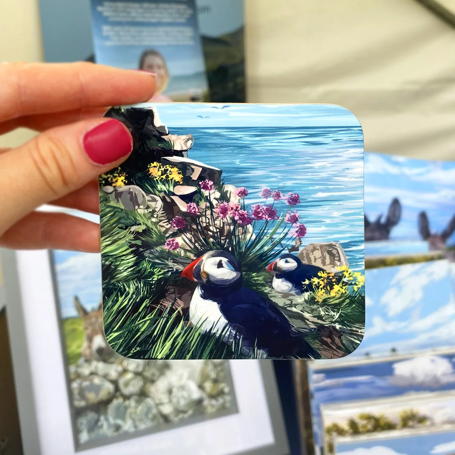 Rathlin Puffins Coasters
