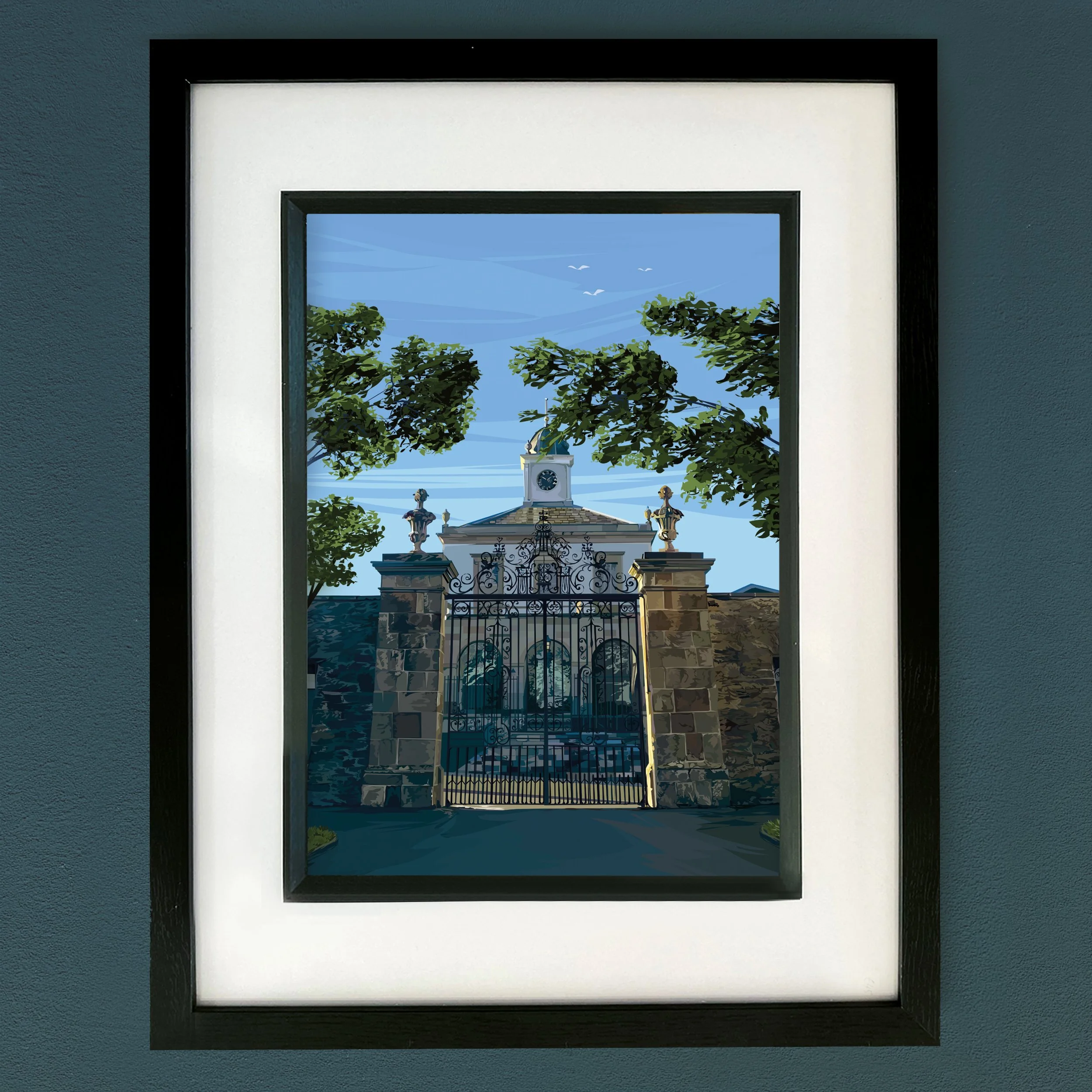 Royal Hillsborough Dark Walk Framed Print  (Black or Grey)