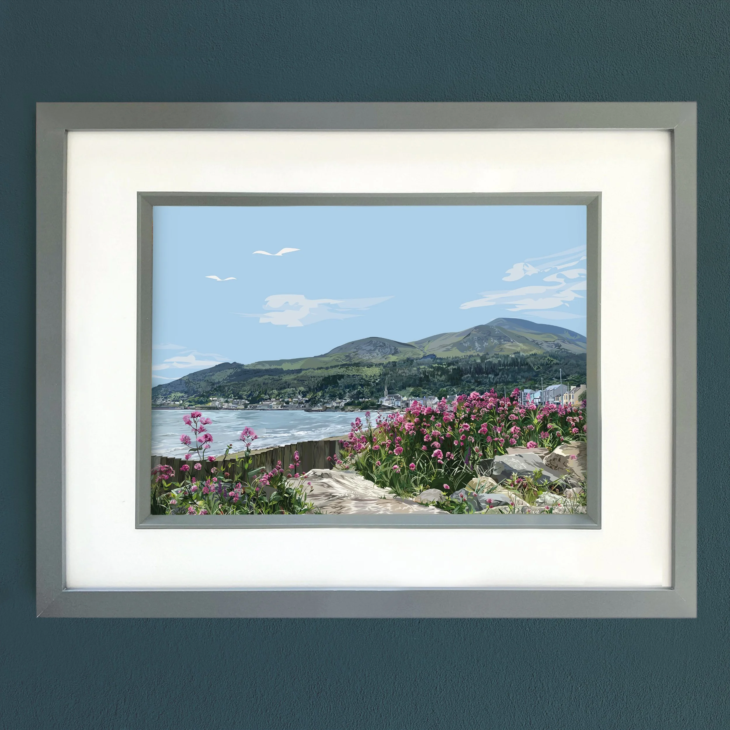 Mountains of Mourne Newcastle Framed Print  (Black or Grey)