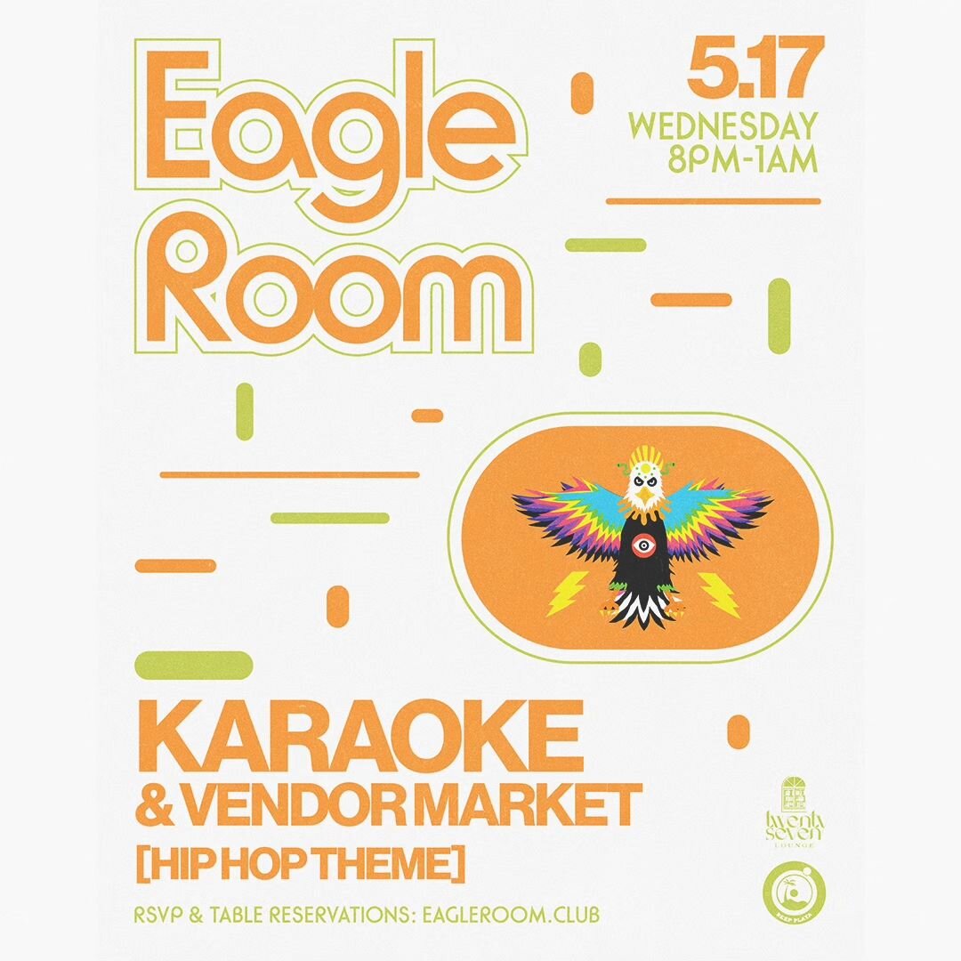 Vibes on deck ⚡️💃🦅

WED ~ Karaoke &amp; Vendor Market [Hip Hop Theme]
THU ~ @holder00 [Vinyl Night]
FRI ~ @nii_tei &amp; @aperolkingz 
SAT ~ @mixed_feelings &amp; @nadhimusic x @pixi3kitt3n 

#playavibes #eagleroom #flyingeagle #miamibeach