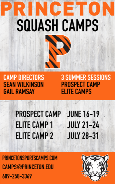 Princeton Squash Summer Camp Ad