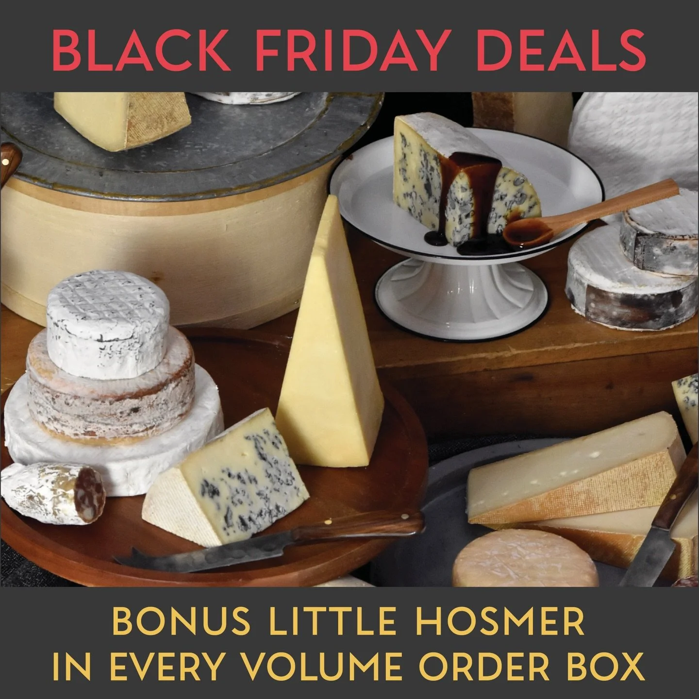 🎁 The Gift of Outrageously Delicious Cheese 🎁
For those of you shopping small, independent businesses this Black Friday, we&rsquo;ve got some stellar deals! 

We curate beautiful gift boxes brimming with delicious cheese and pairings to send to any