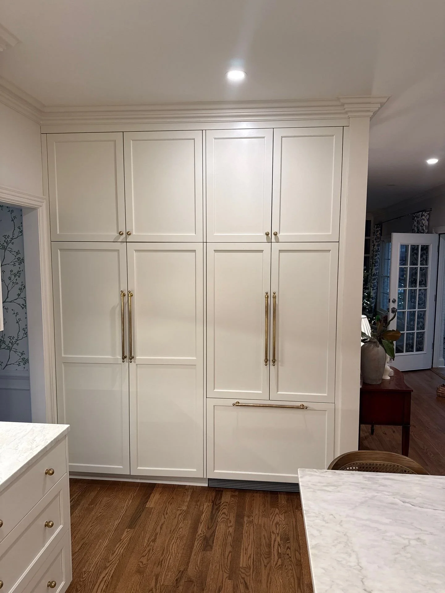 Built in pantry and panel ready fridge