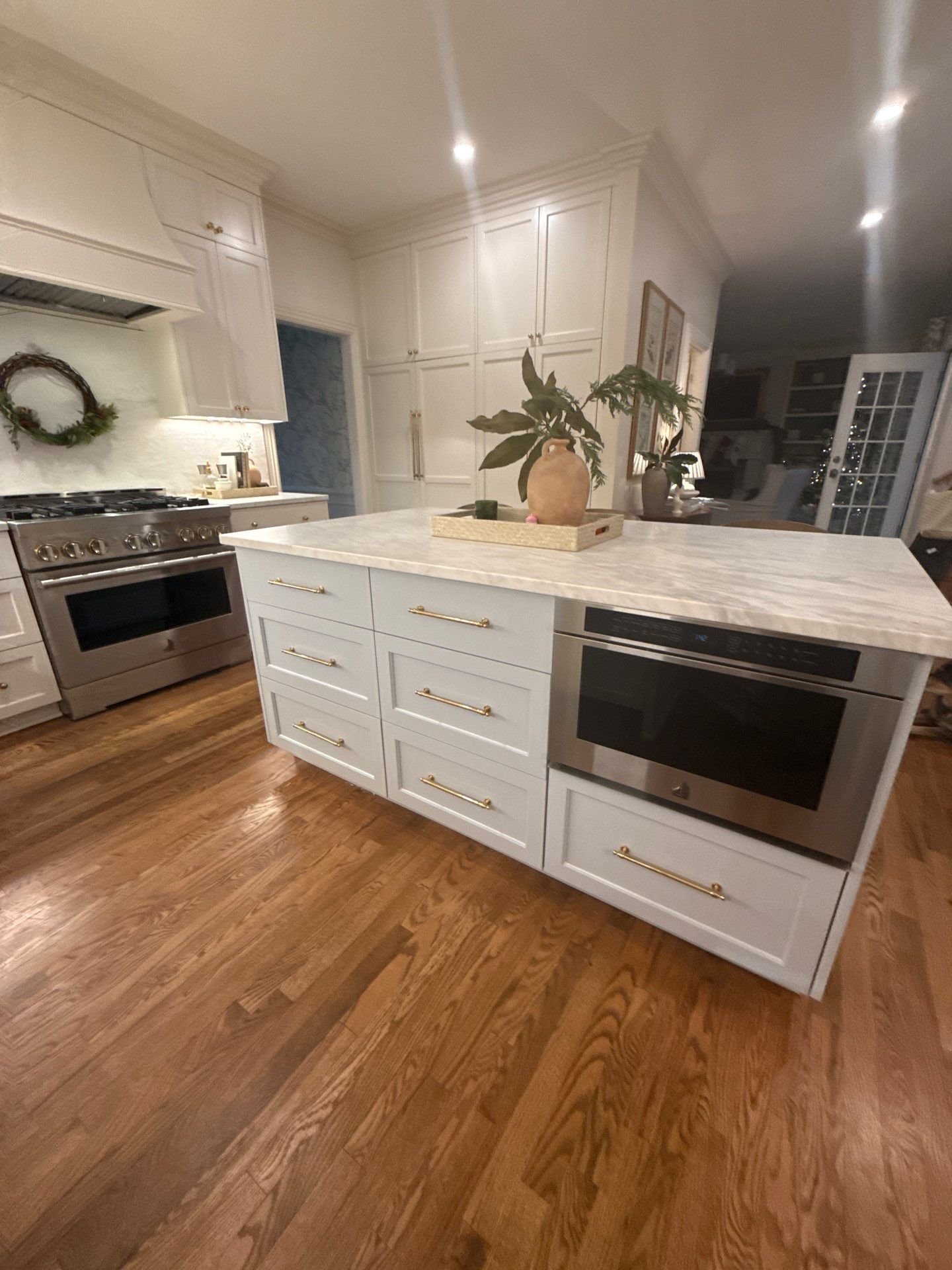 Custom Island with microwave