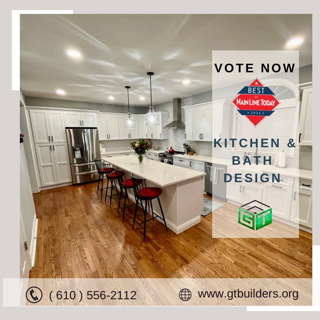We are grateful to be nominated and advance to the elimination round of Best of Main Line Today 2023! Find us under the &ldquo;Home &amp; Garden&ldquo; tab to vote! 

▪️Kitchen &amp; Bath Specialist 
▪️GTBuilders 👷🏻&zwj;♂️

https://bestof.mainlinet