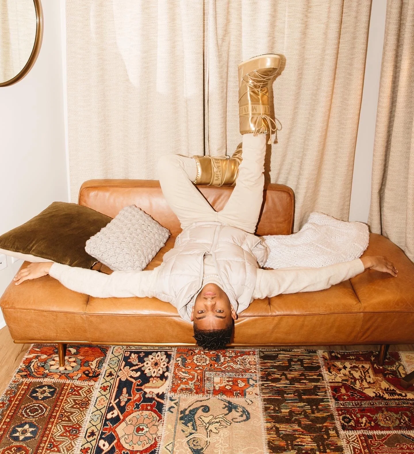 me in moon boots. Captured by: @shotbybasi (Instagram). 
December 2021.