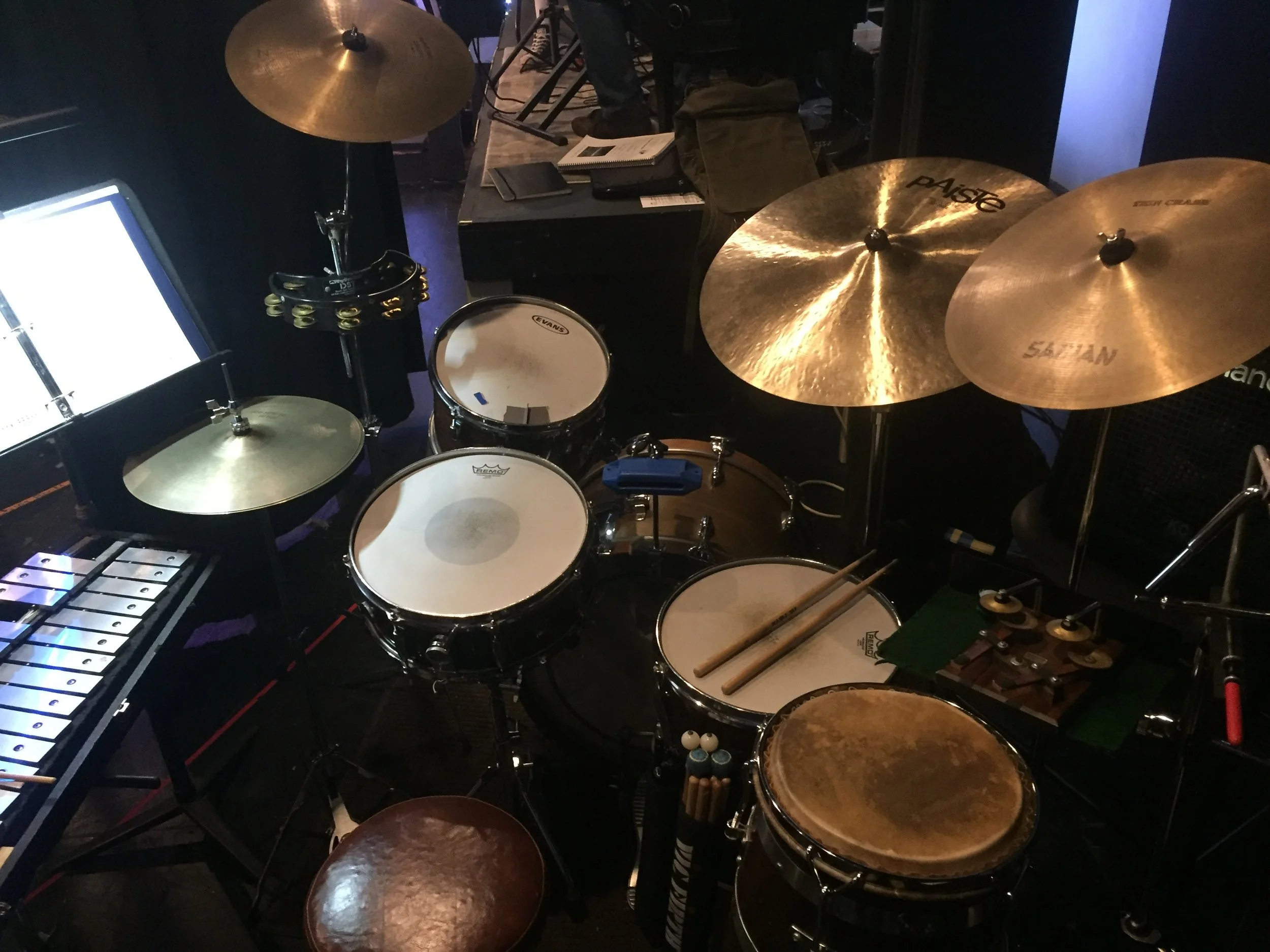 Drum set up for "Next to Normal"