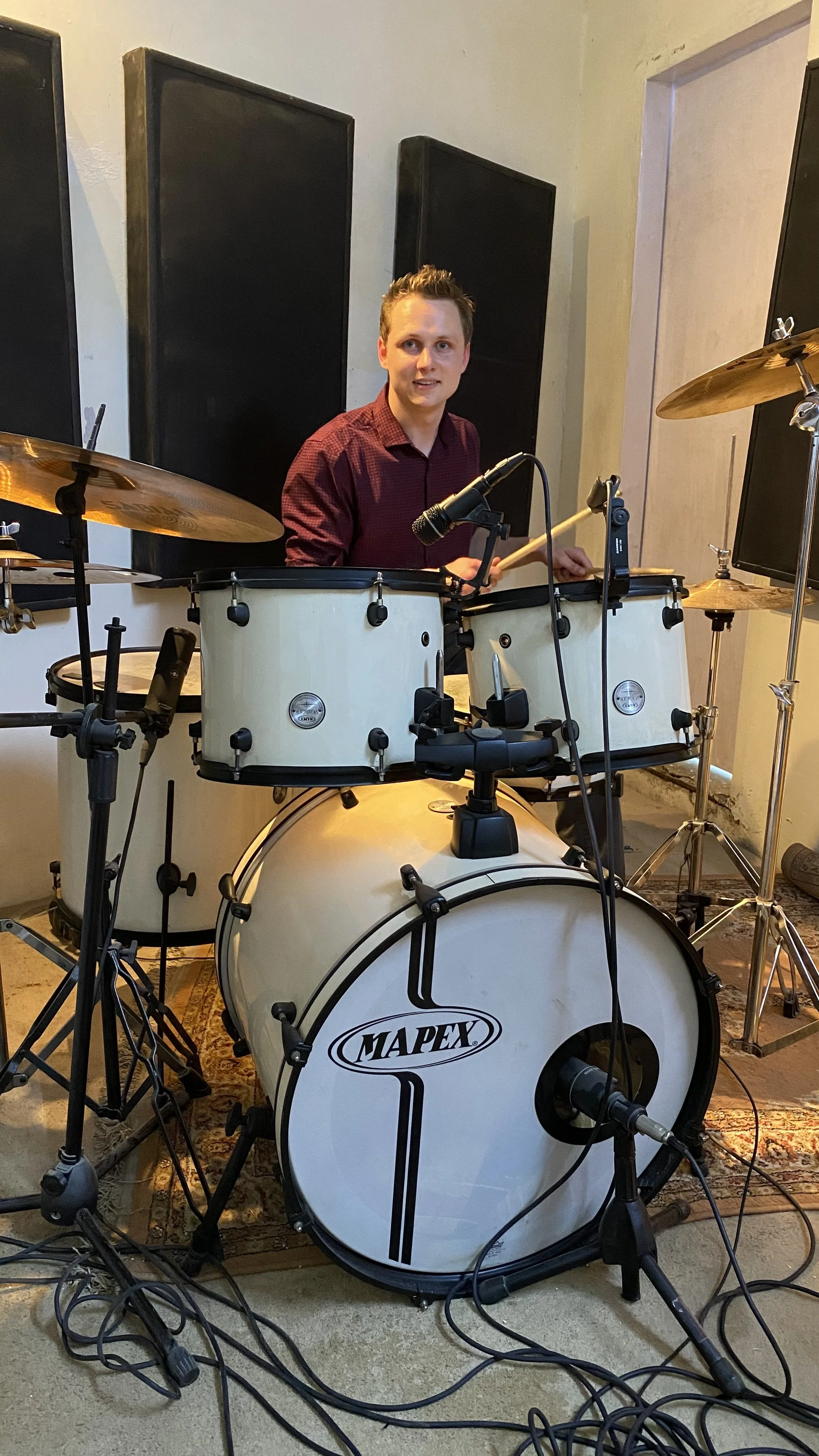 At Naveed's studio, Karachi, Pakistan