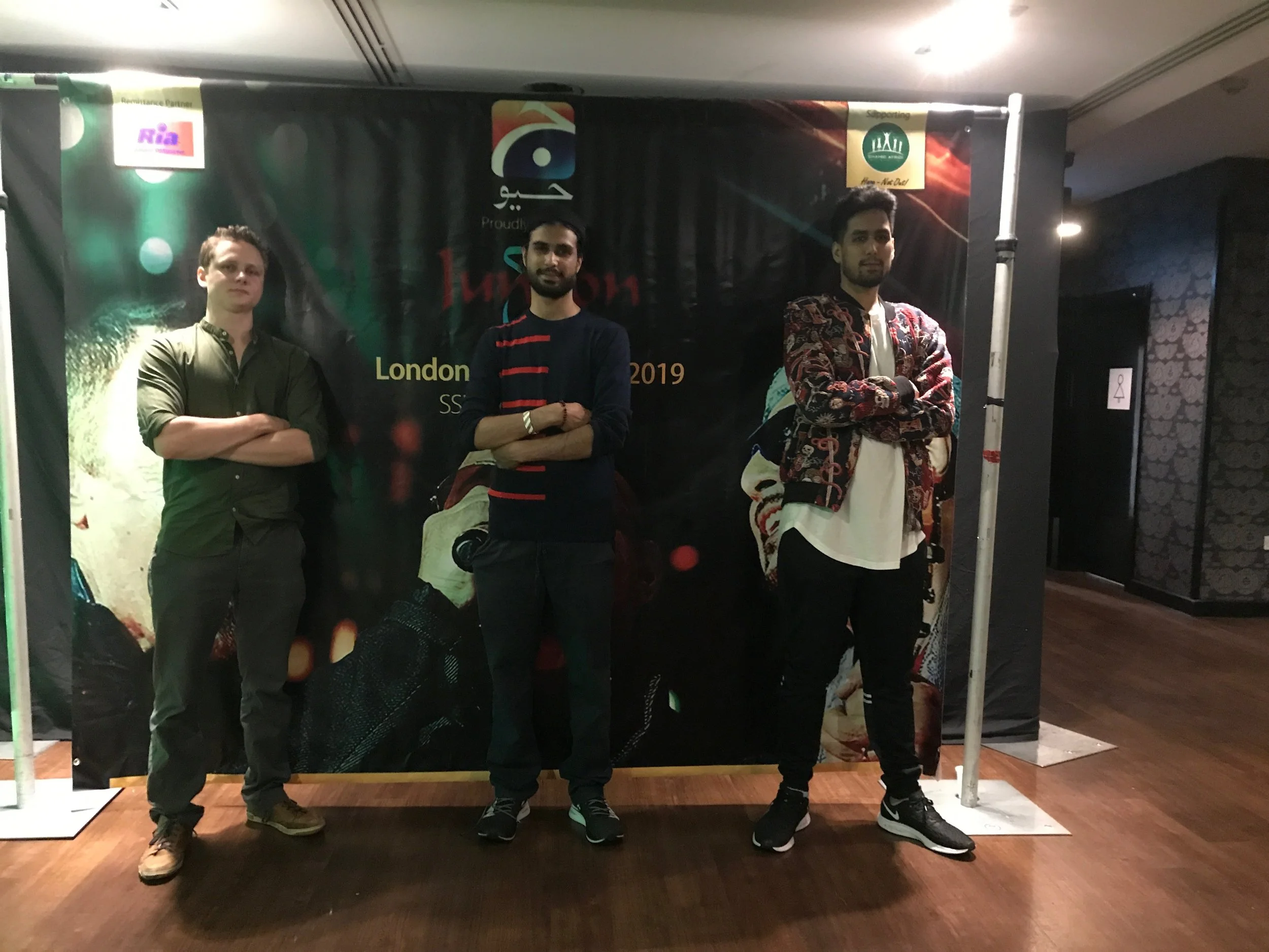 With my brothers, Imraan and Sherjan, Wembley Arena, London.