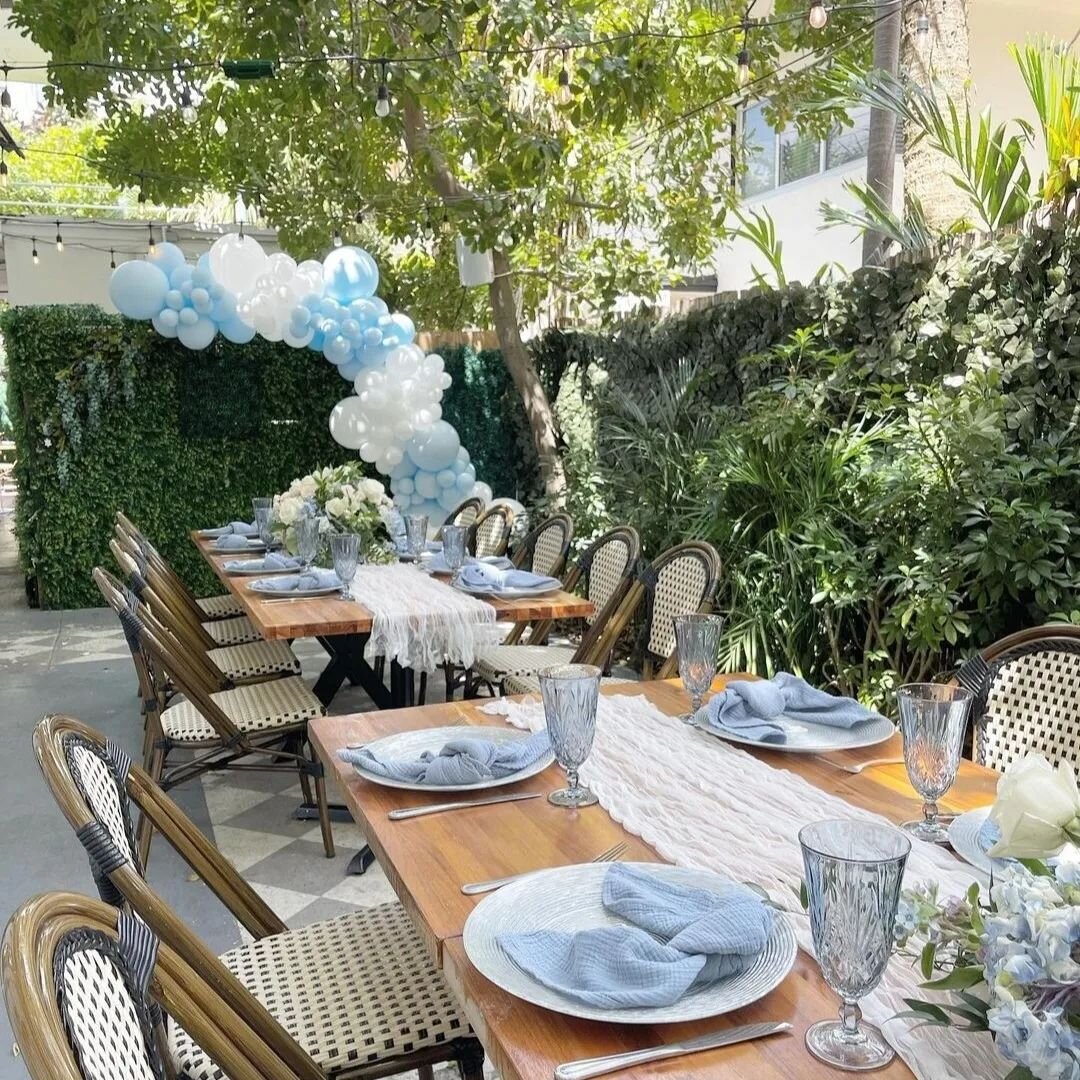 So excited to share this garden theme baby shower with you! 💙 The soft blues mixed with the perfect setting made for the most adorable baby shower. We will be sharing more of the details this week!