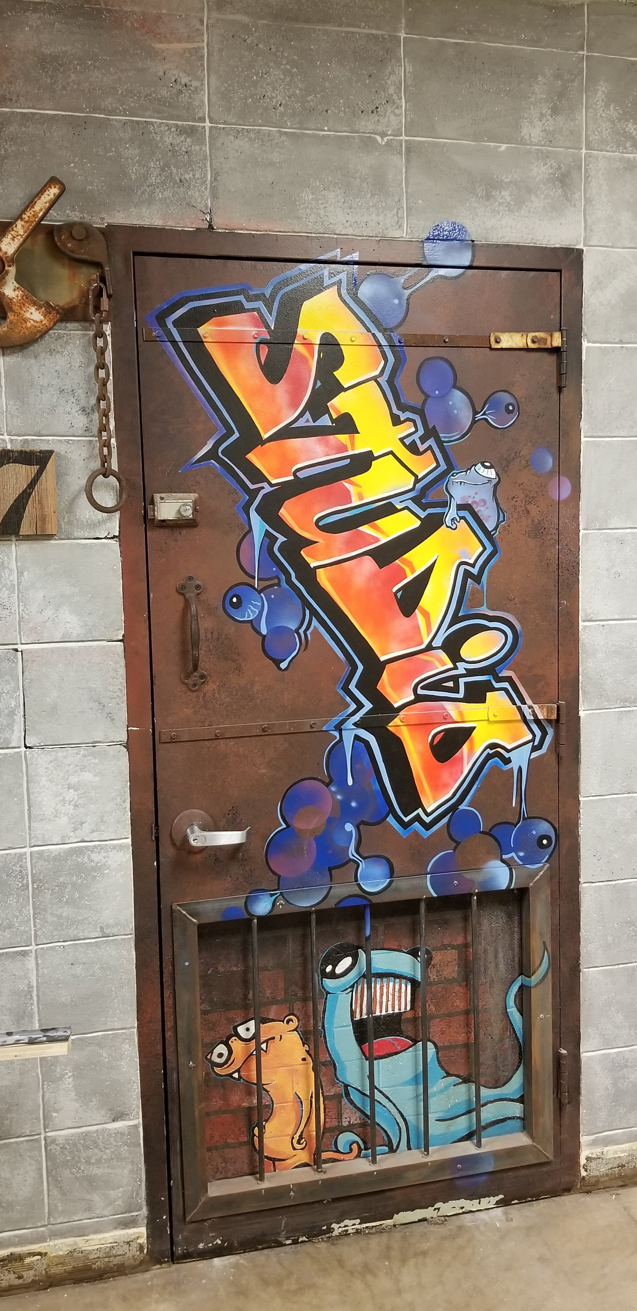 door to the painting studio